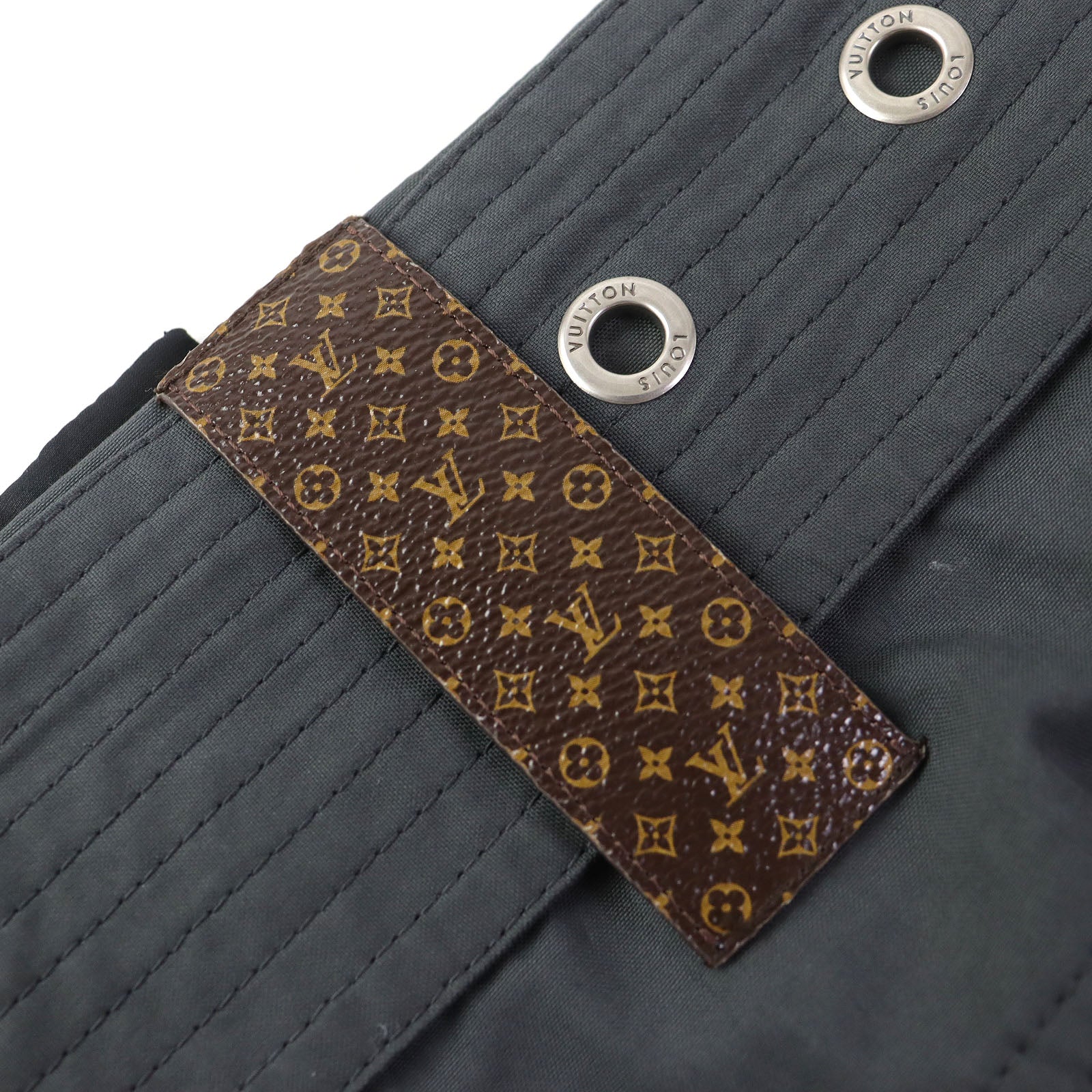 Louis Vuitton Monogram Leather High Waist Cargo Pants