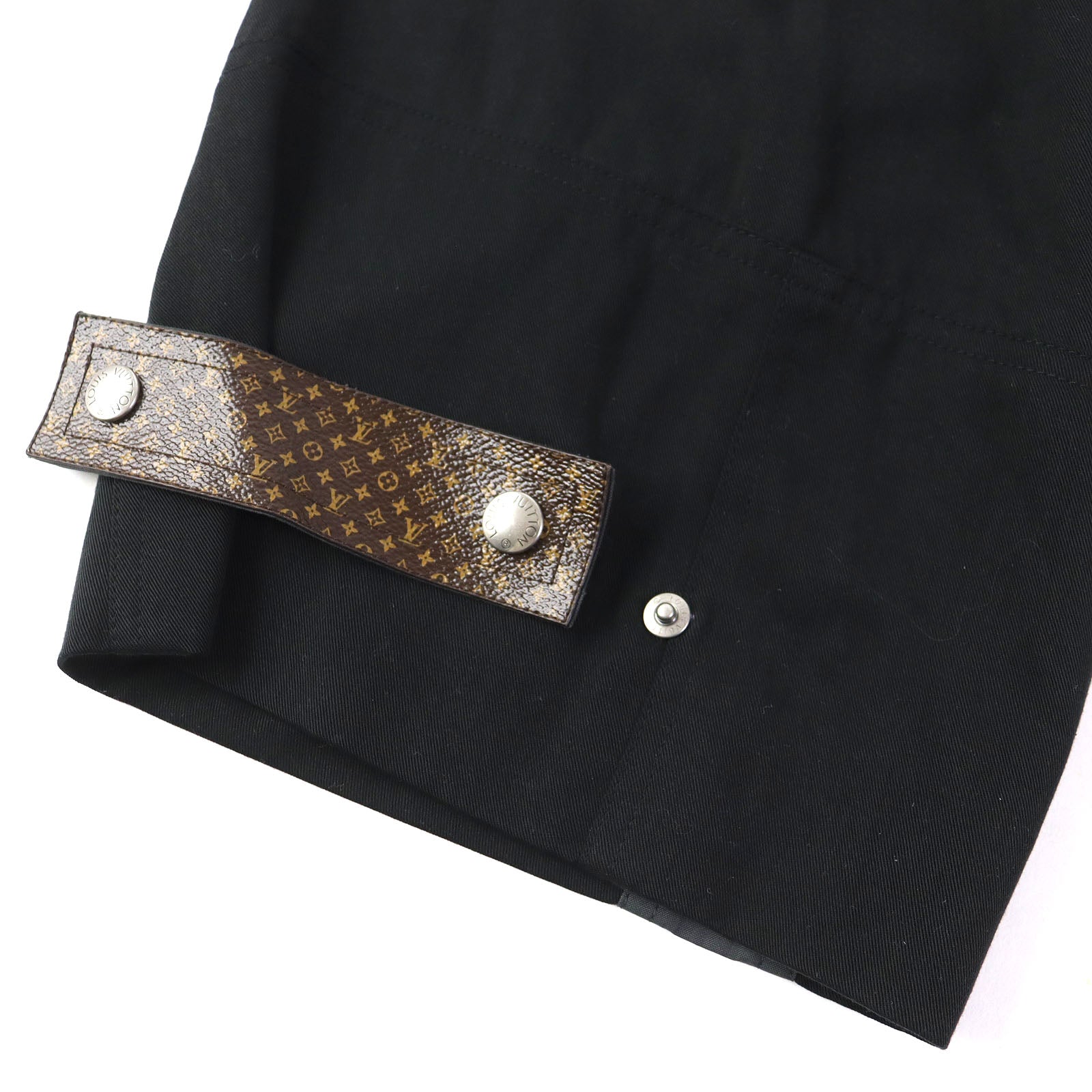 Louis Vuitton Monogram Leather High Waist Cargo Pants