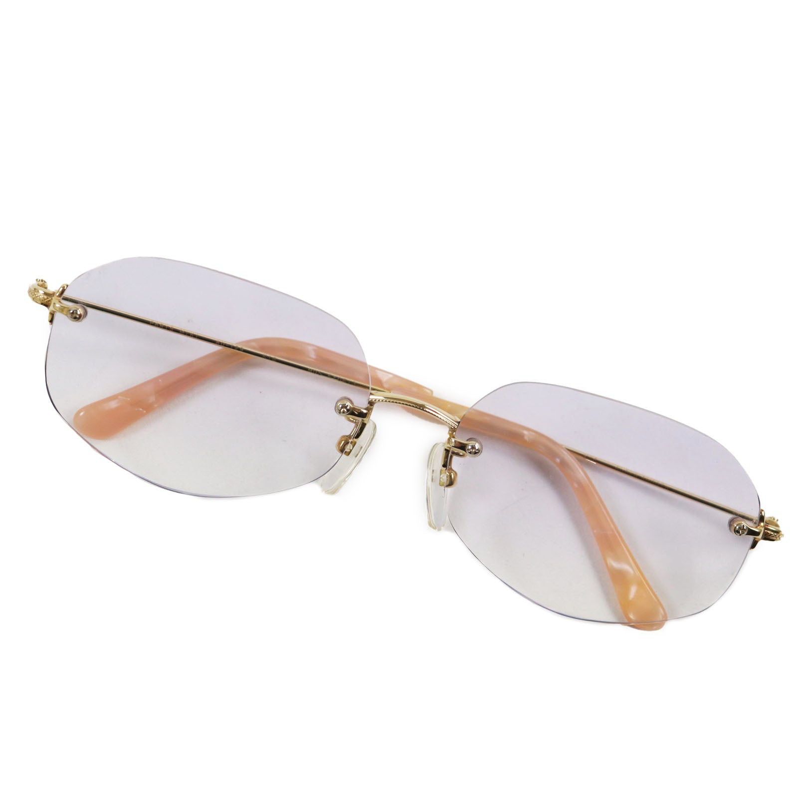 PARIS MIKI AU-129 K18 Glasses Gold Pink