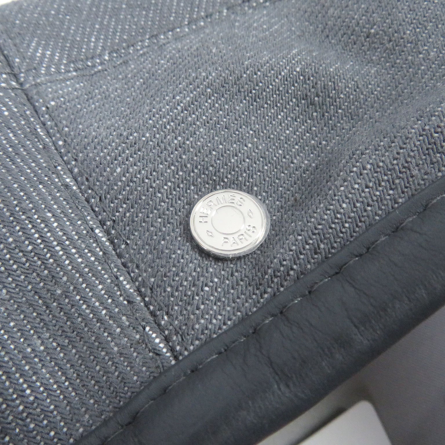 Hermes Saint Honor Beret Gray 58 Women