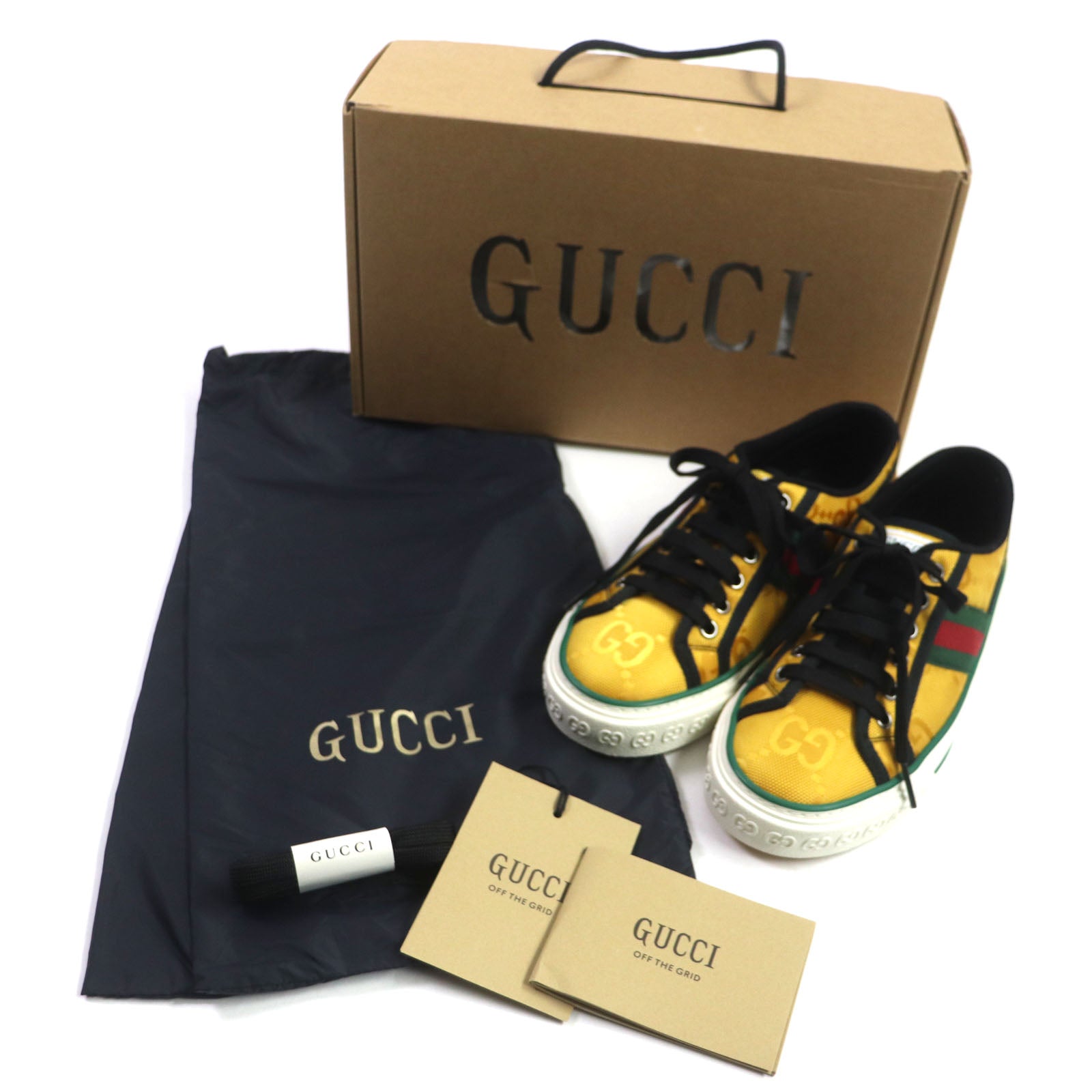 Gucci Sherry Line Low Cut Sneakers Yellow 35.5