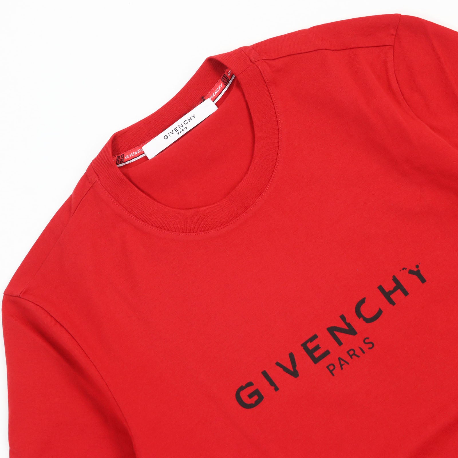 Givenchy Cotton Logo T-Shirt Red XS