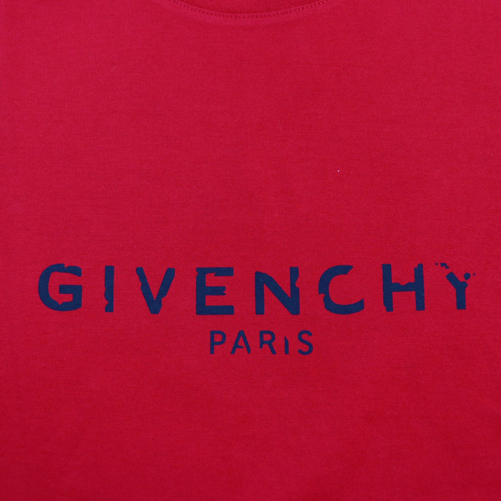 Givenchy Cotton Logo T-Shirt Red XS