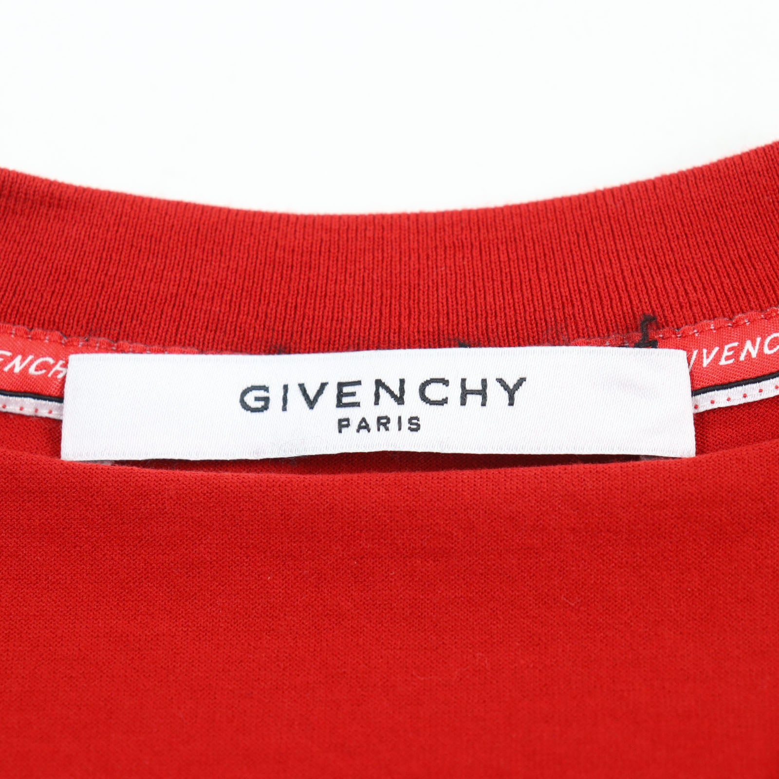 Givenchy Cotton Logo T-Shirt Red XS