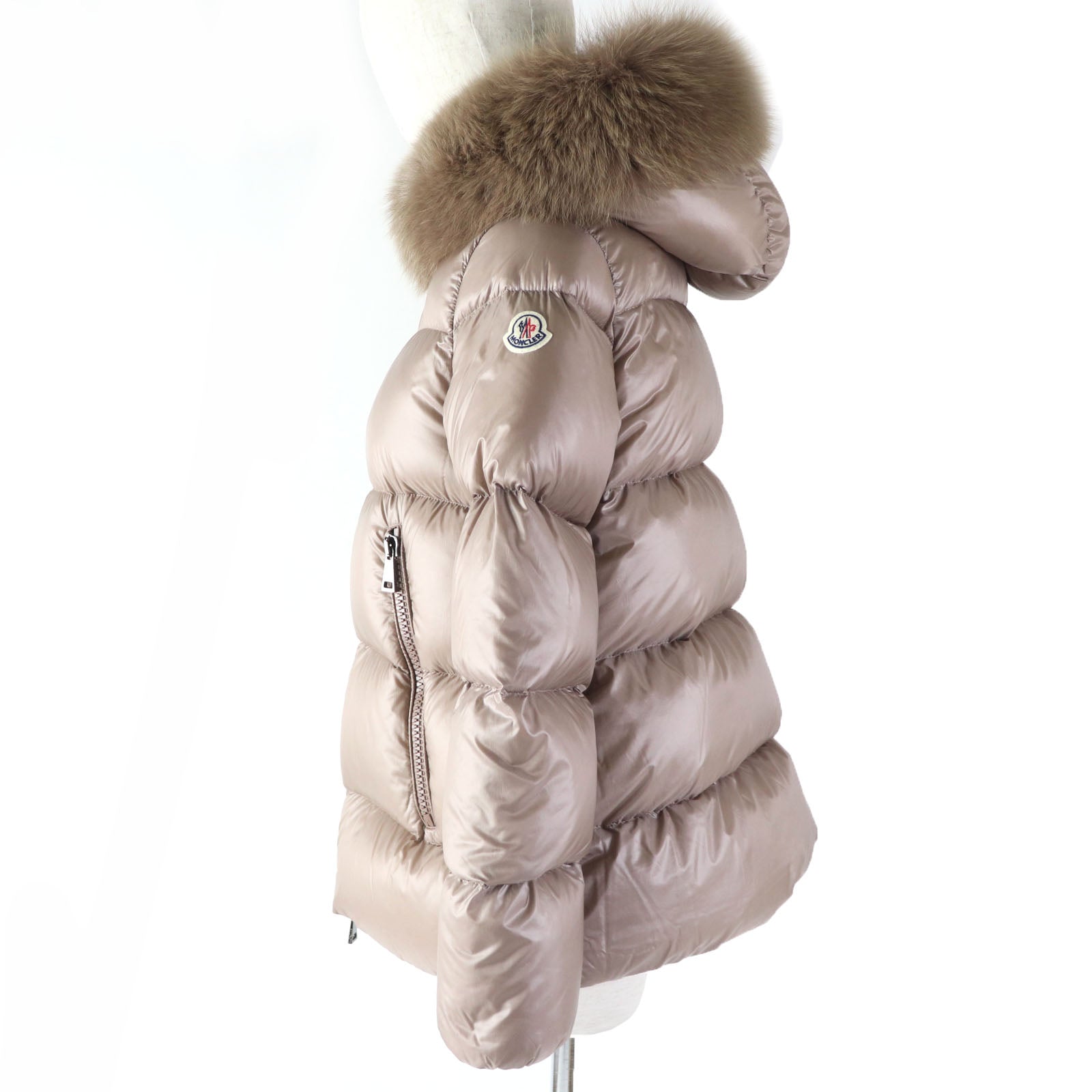 Moncler SERIFUR Nylon Down Jacket Brown Women