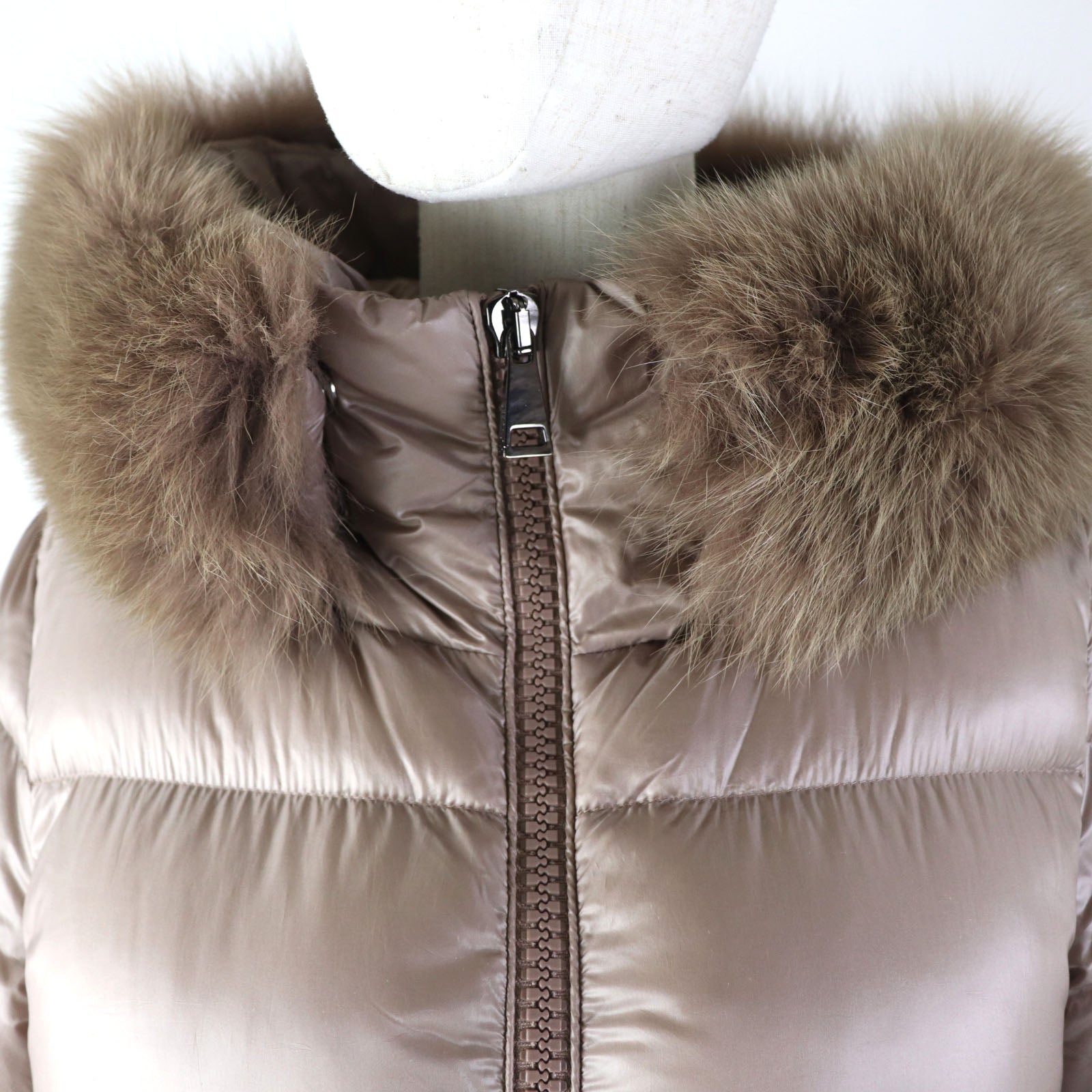 Moncler SERIFUR Nylon Down Jacket Brown Women