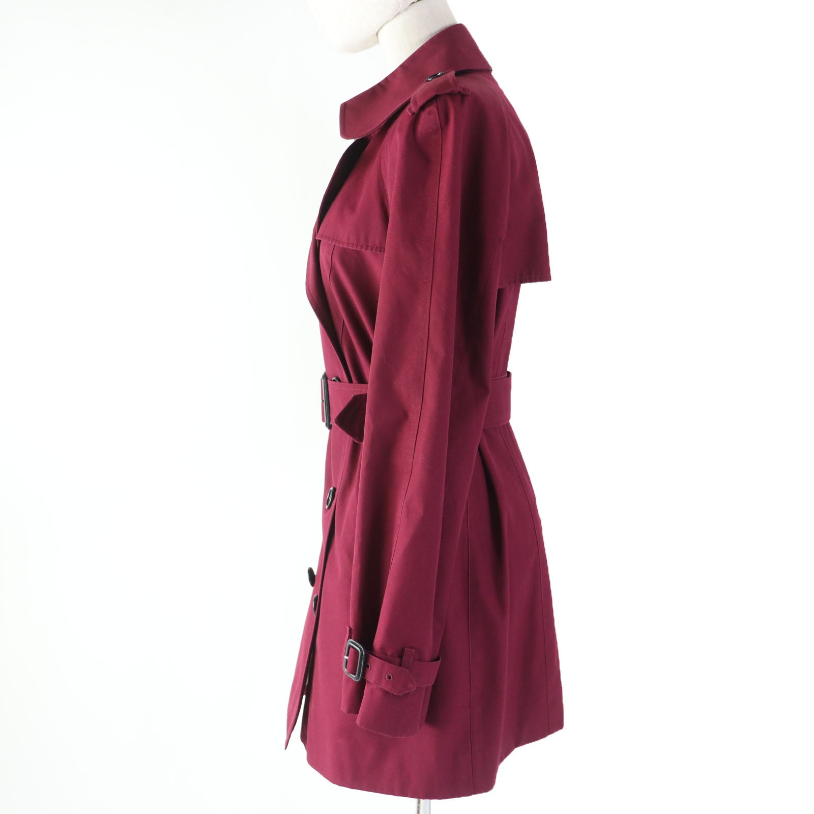 Burberry Nova Check Trench Coat Bordeaux 38