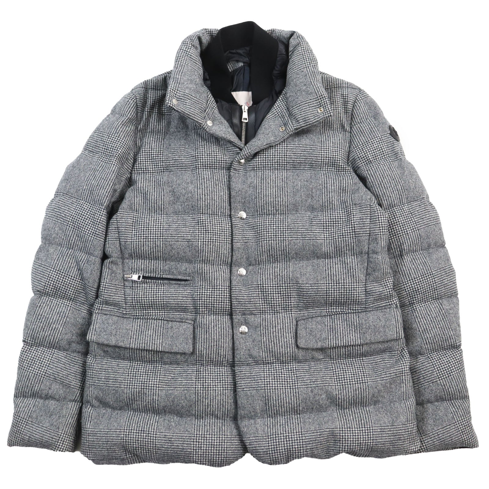 Moncler DANTHONIE Wool Nylon Down Jacket Gray