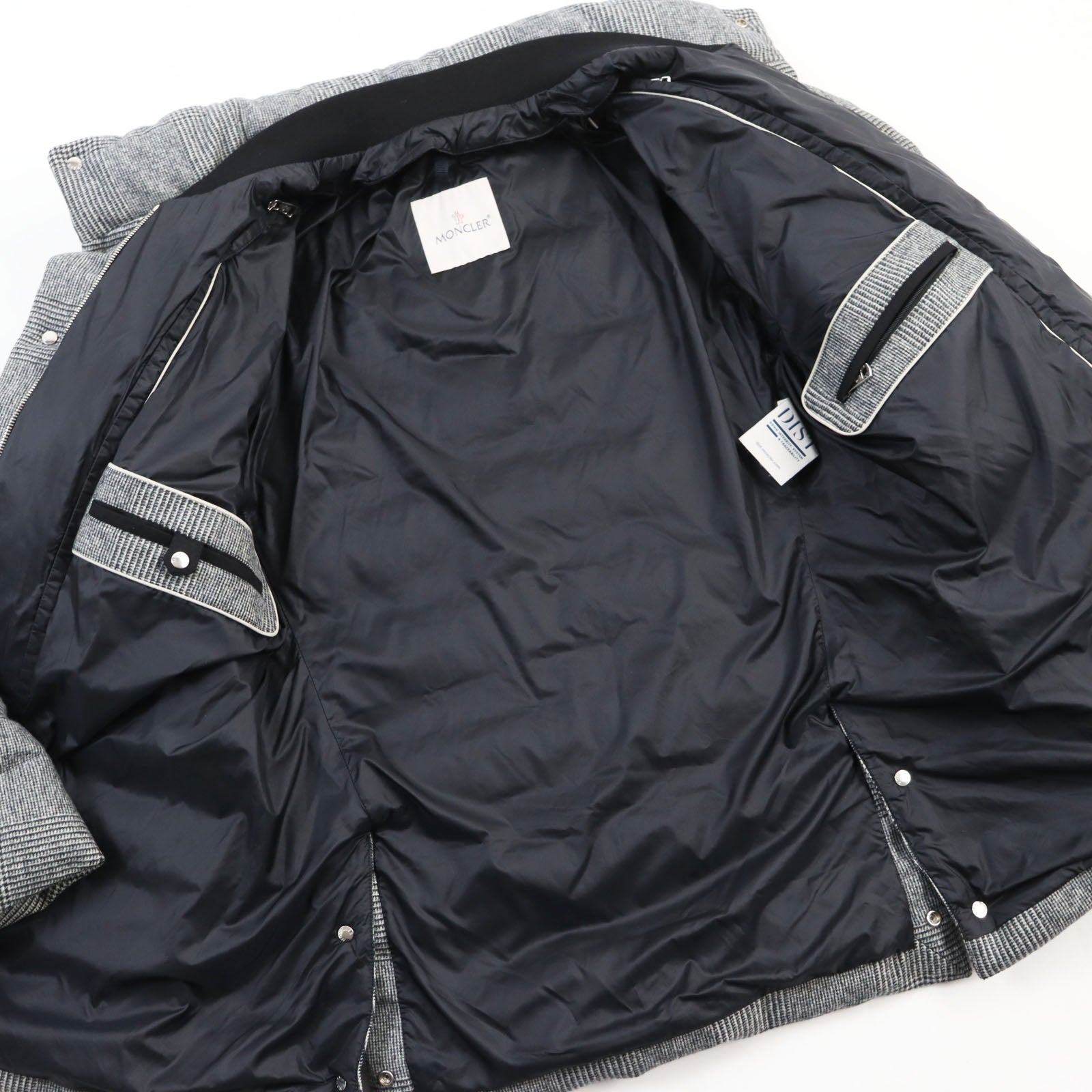 Moncler DANTHONIE Wool Nylon Down Jacket Gray