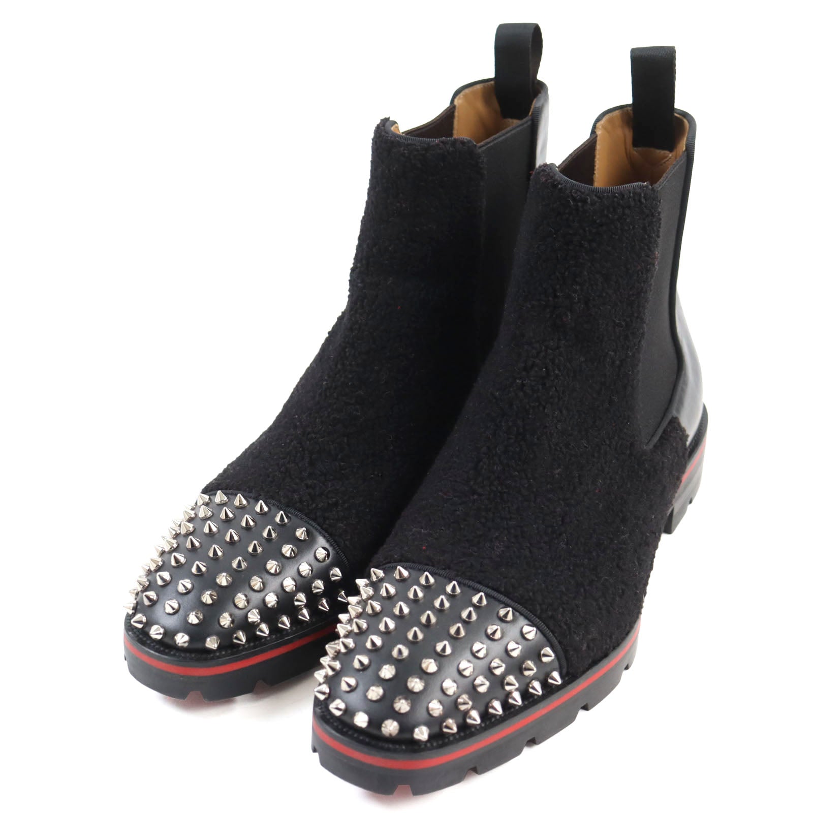 Christian Louboutin Leather Boots Black 41 Studs