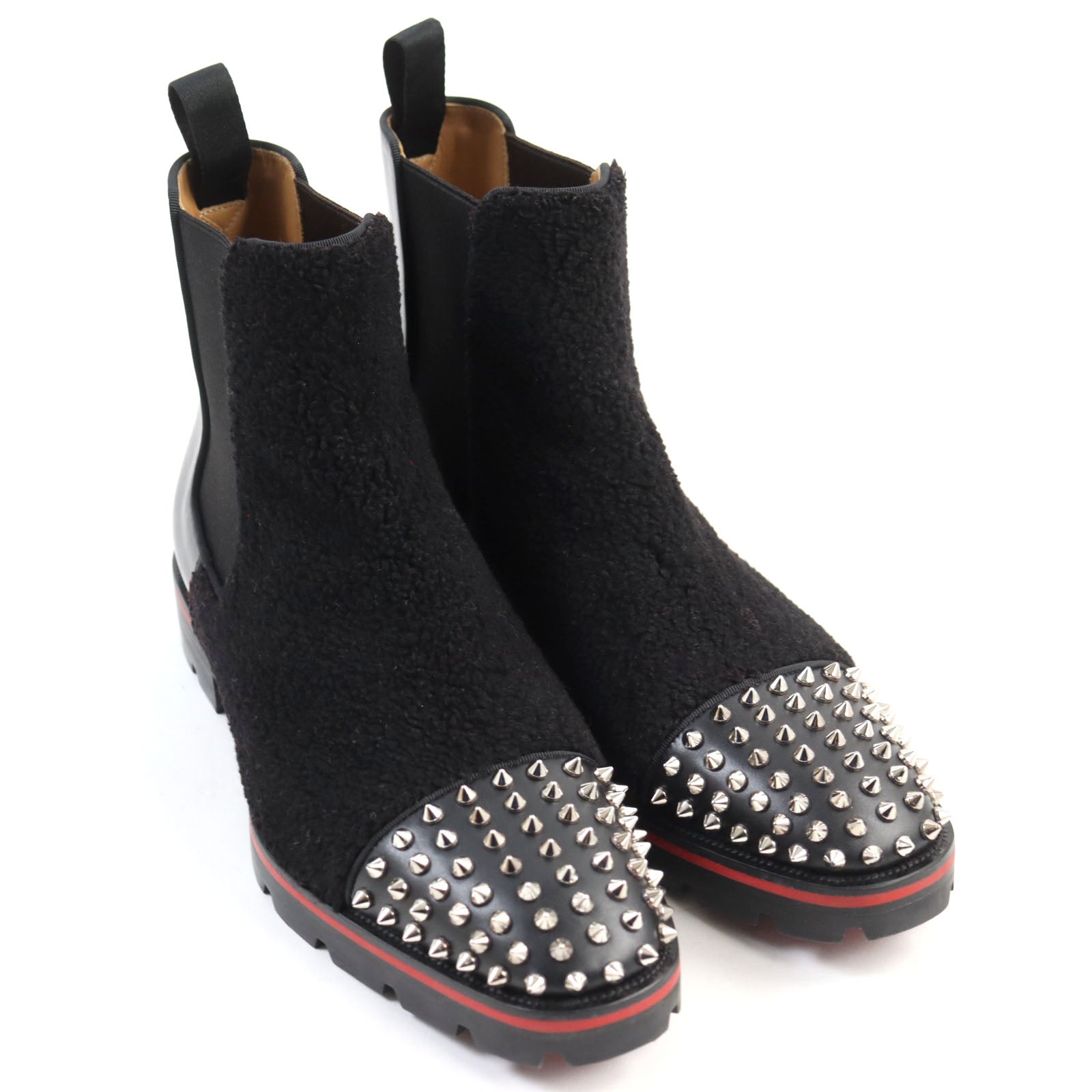 Christian Louboutin Leather Boots Black 41 Studs