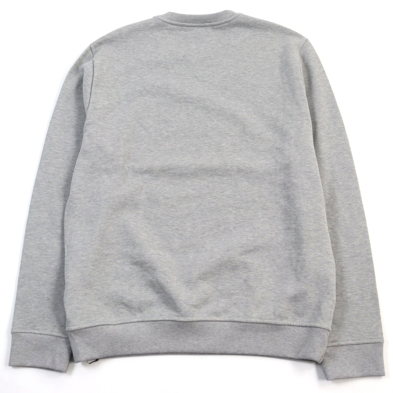 HERMES Lamb Leather Patch Crew Neck Sweatshirt