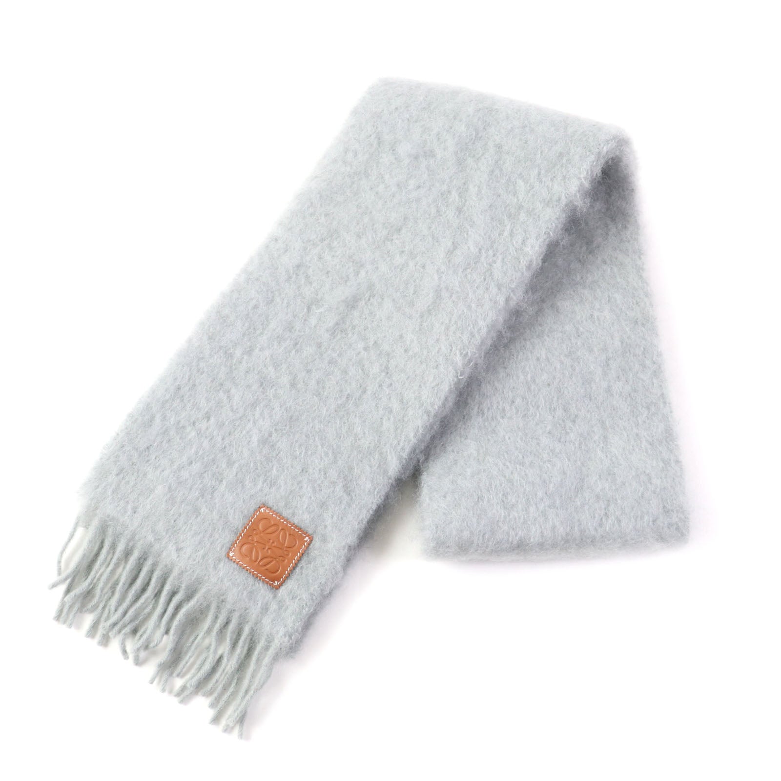 Loewe Mohair Wool Anagram Logo Shawl Scarf