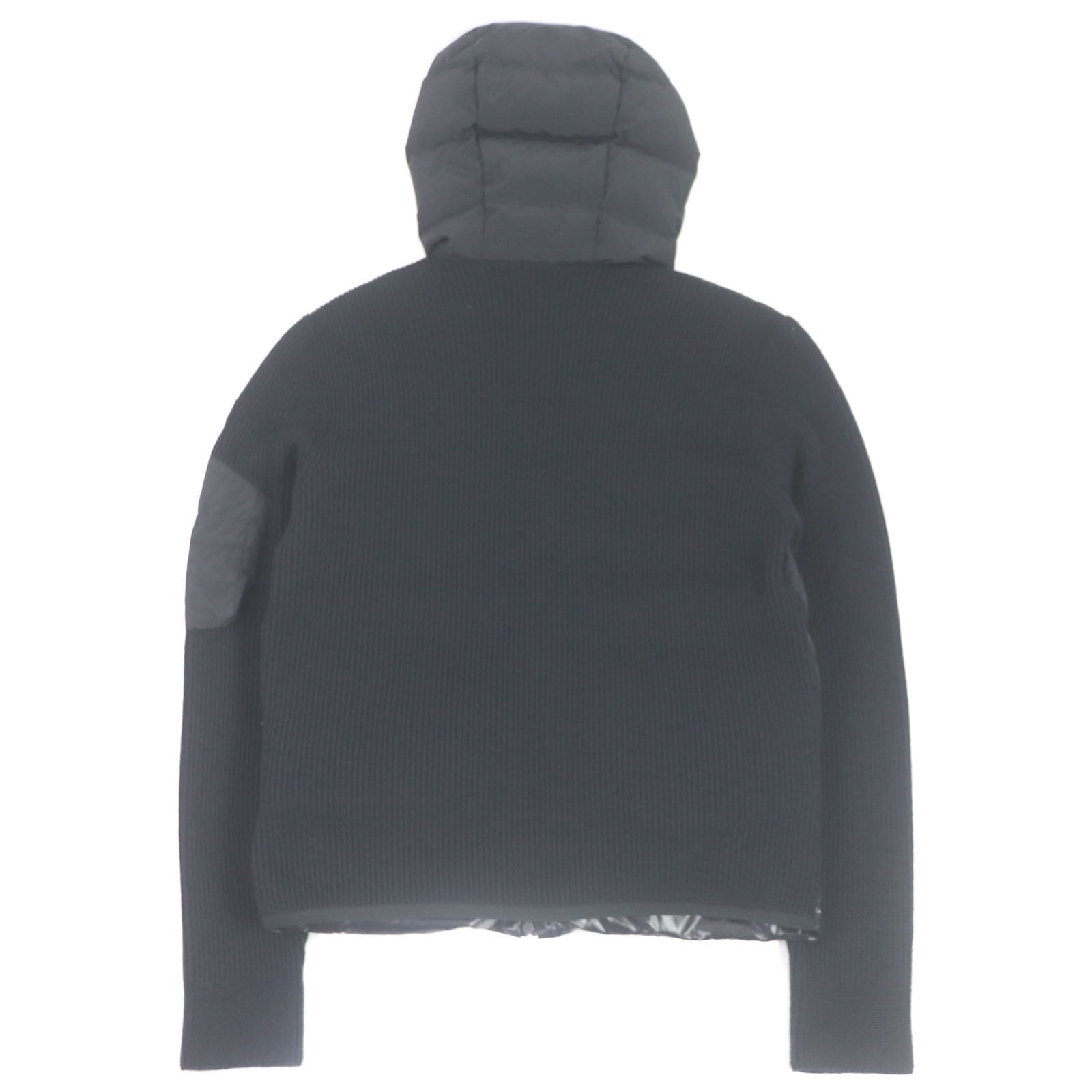 Moncler Cardigan Tricot Knit Hoodie Down Jacket Black S