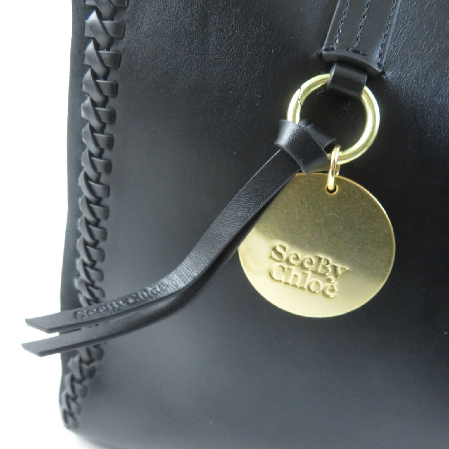 Chloe TILDA Leather Tote Bag with Logo Charm