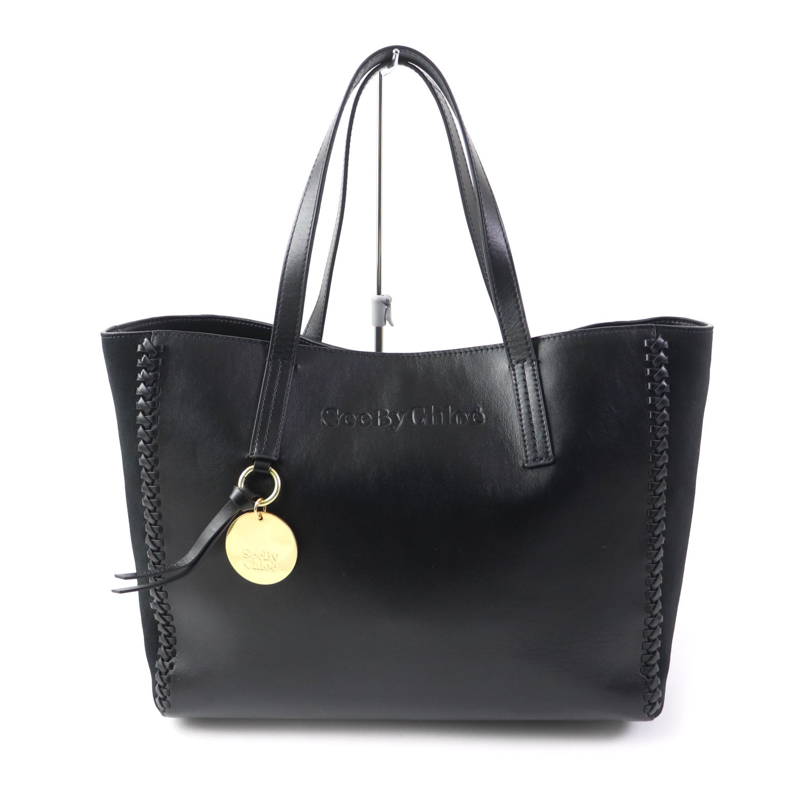 Chloe TILDA Leather Tote Bag with Logo Charm