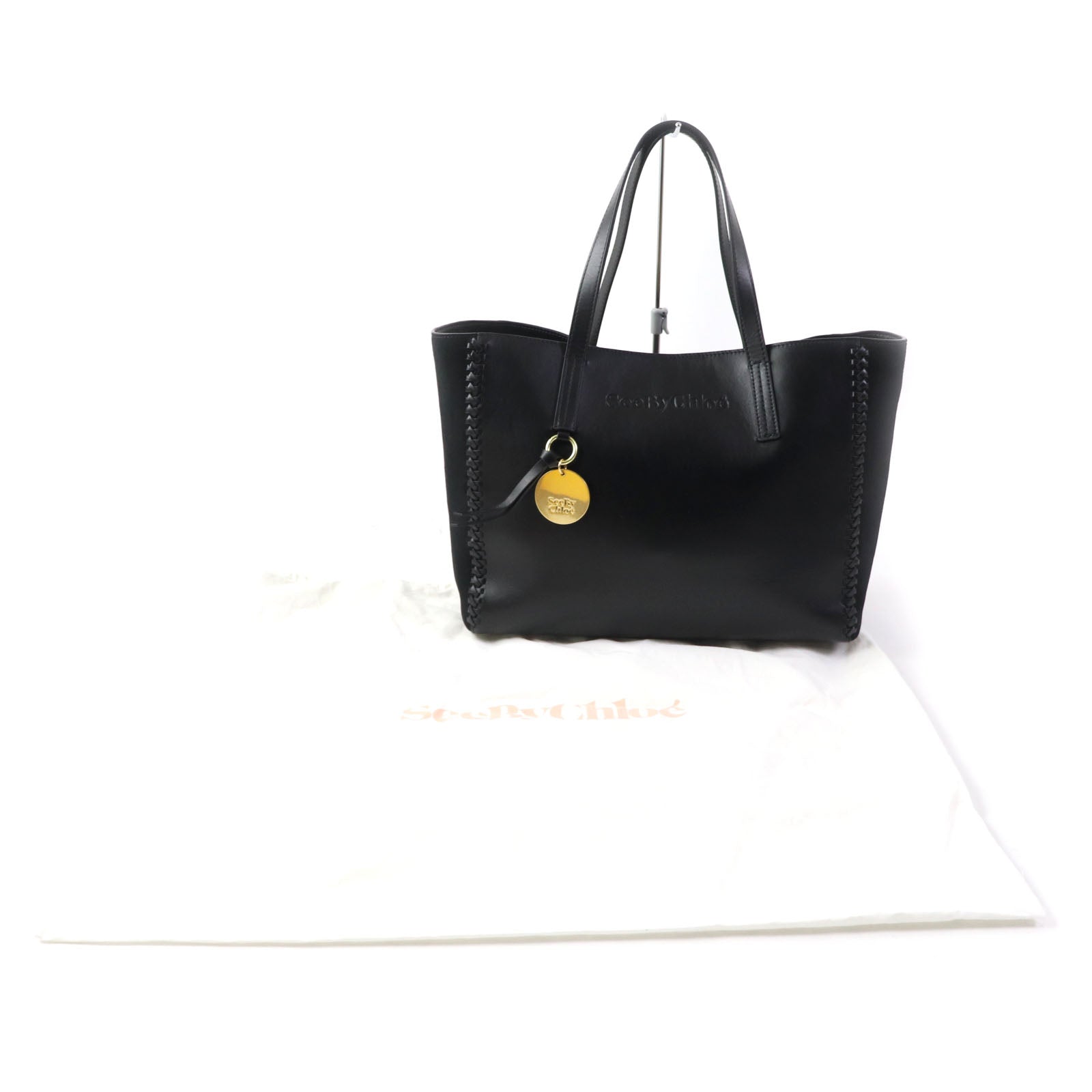 Chloe TILDA Leather Tote Bag with Logo Charm