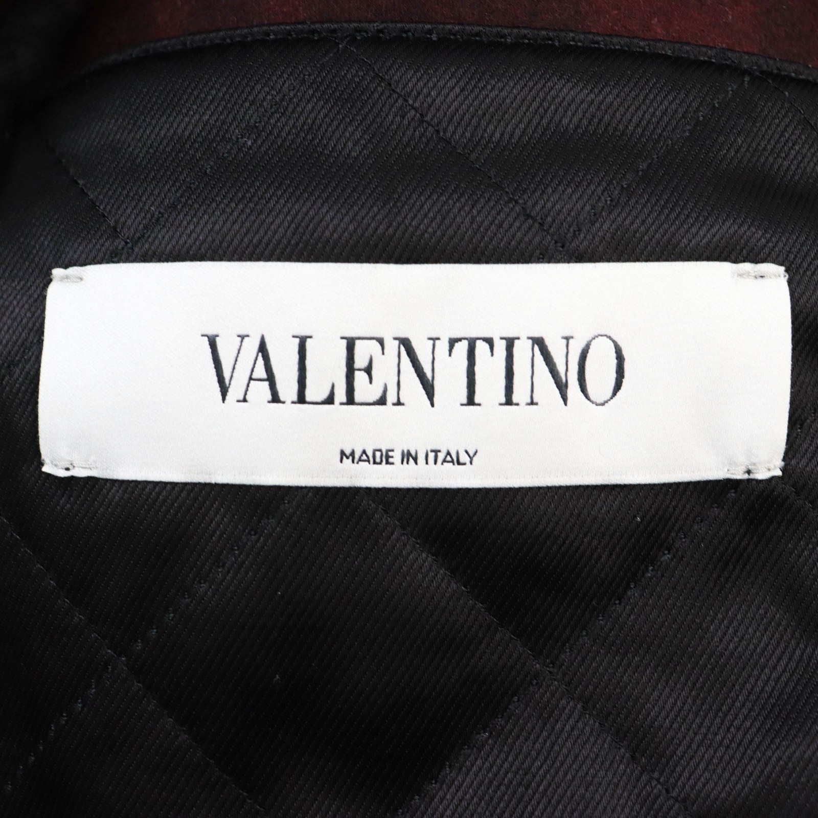 Valentino Wool Nylon Double Riders Jacket Red Check