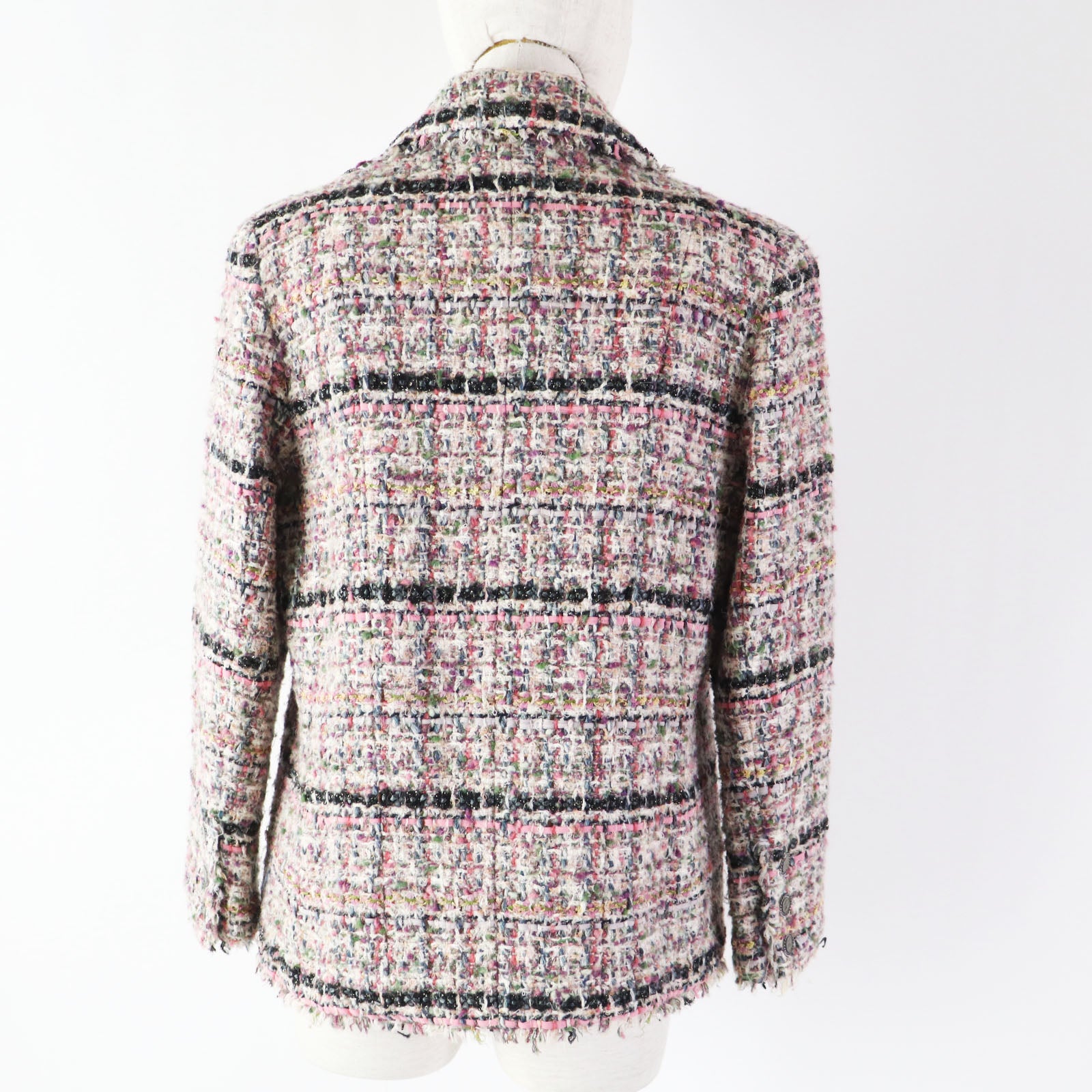 Chanel Tweed Tailored Jacket Wool Mohair COCO Mark