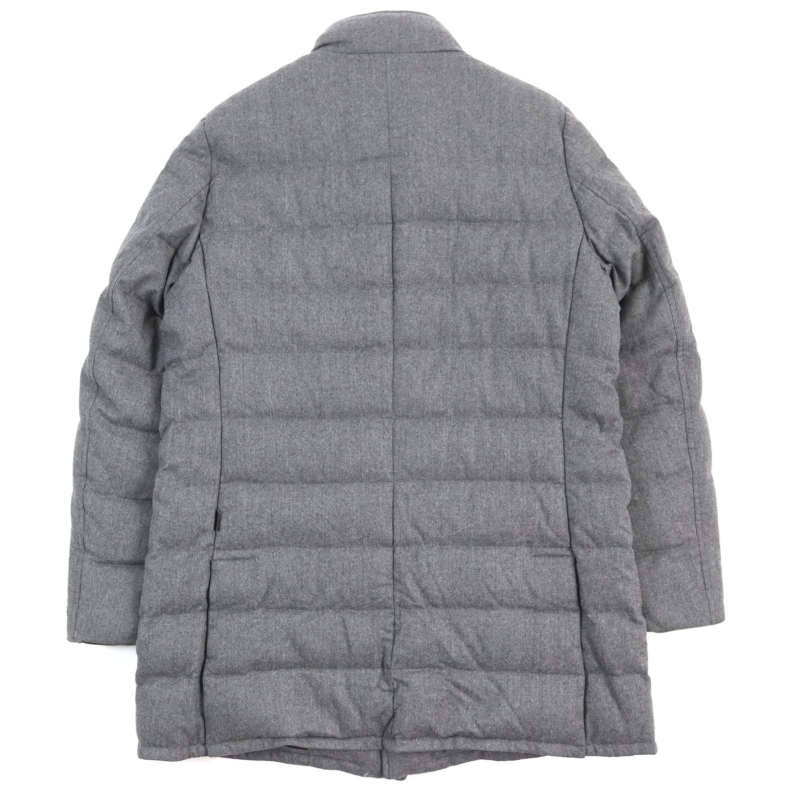 MONCLER VALLIER Wool Nylon Down Coat with Logo Buttons