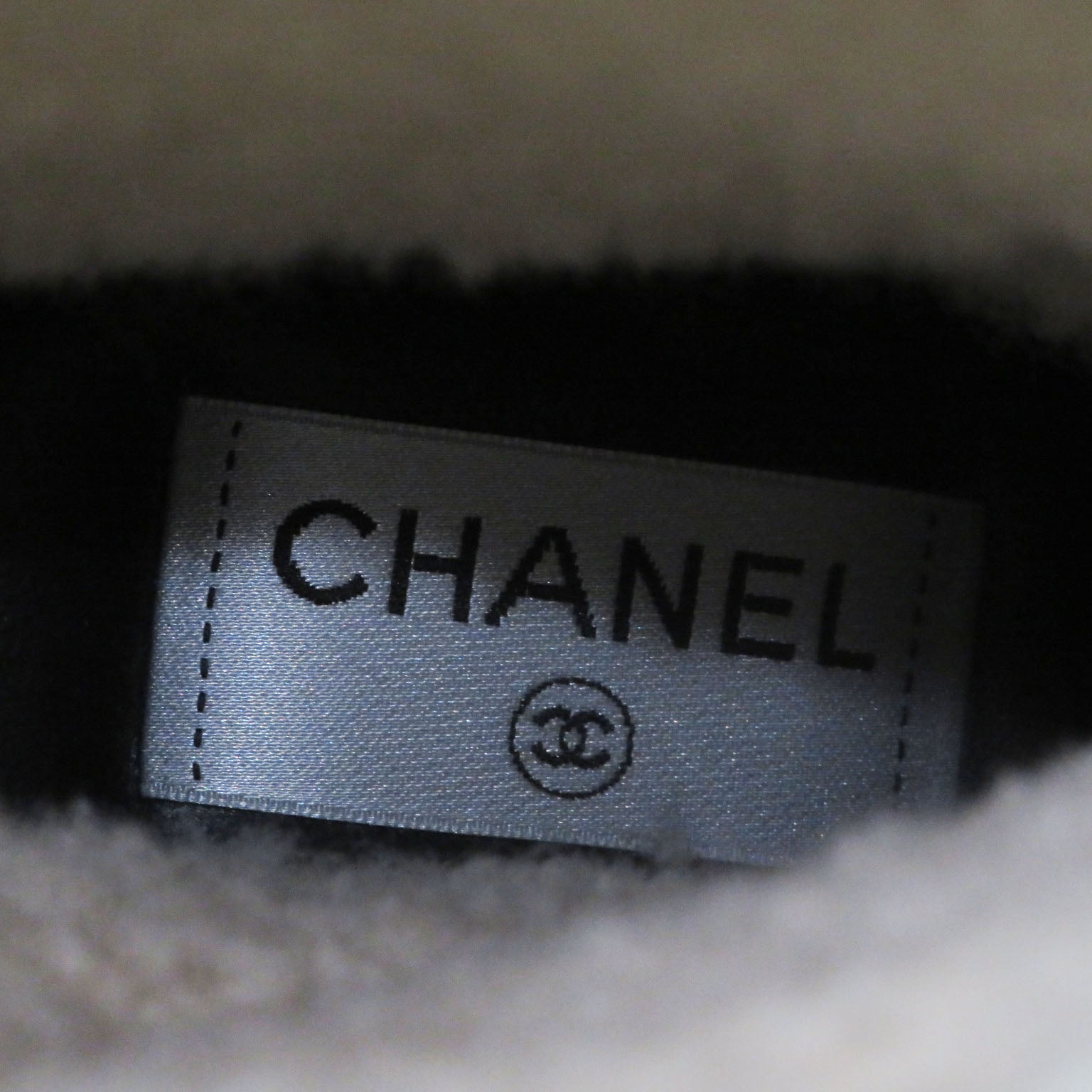 Chanel Logo Sheepskin Leather Boots 34.5