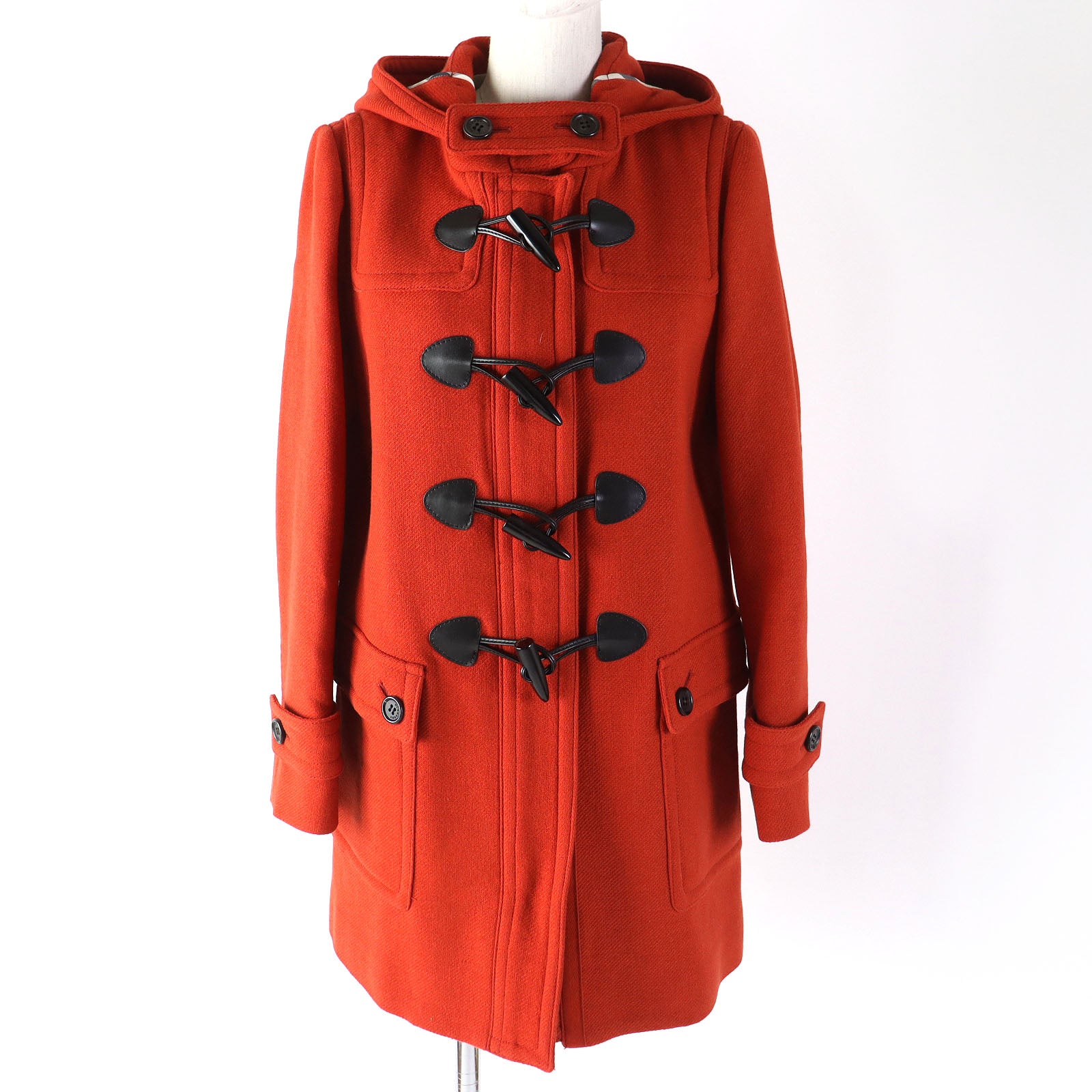 Burberry Wool Toggle Hooded Duffel Coat Women