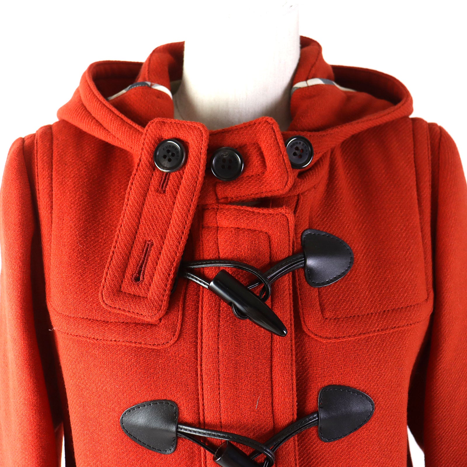 Burberry Wool Toggle Hooded Duffel Coat Women