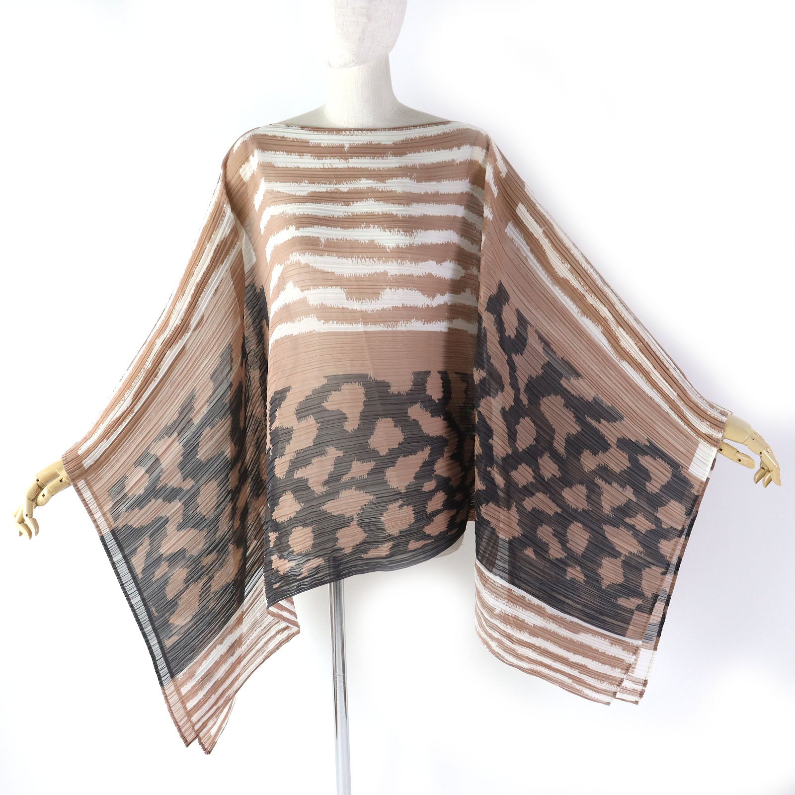 Pleats Please Polyester Poncho Brown Women