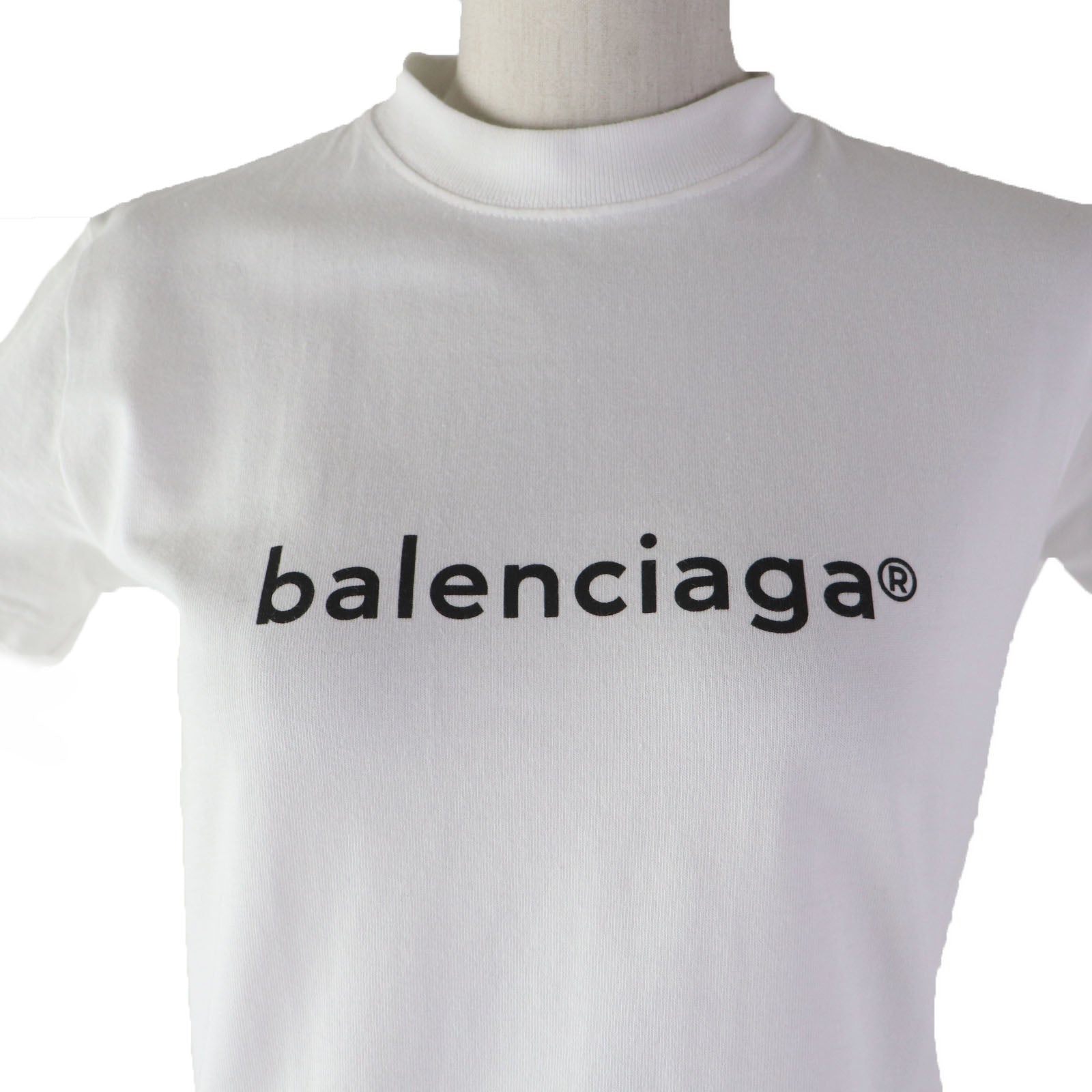 Balenciaga Cotton Logo T-shirt XS White