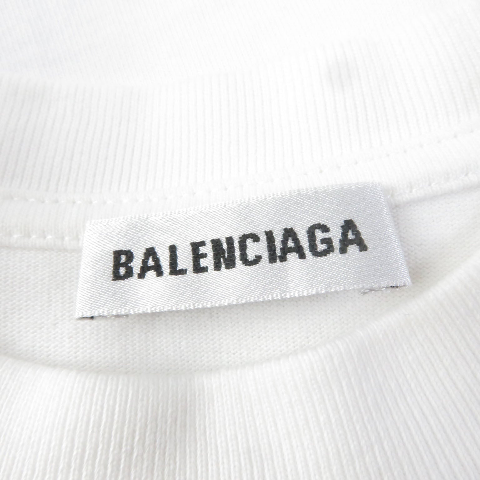 Balenciaga Cotton Logo T-shirt XS White