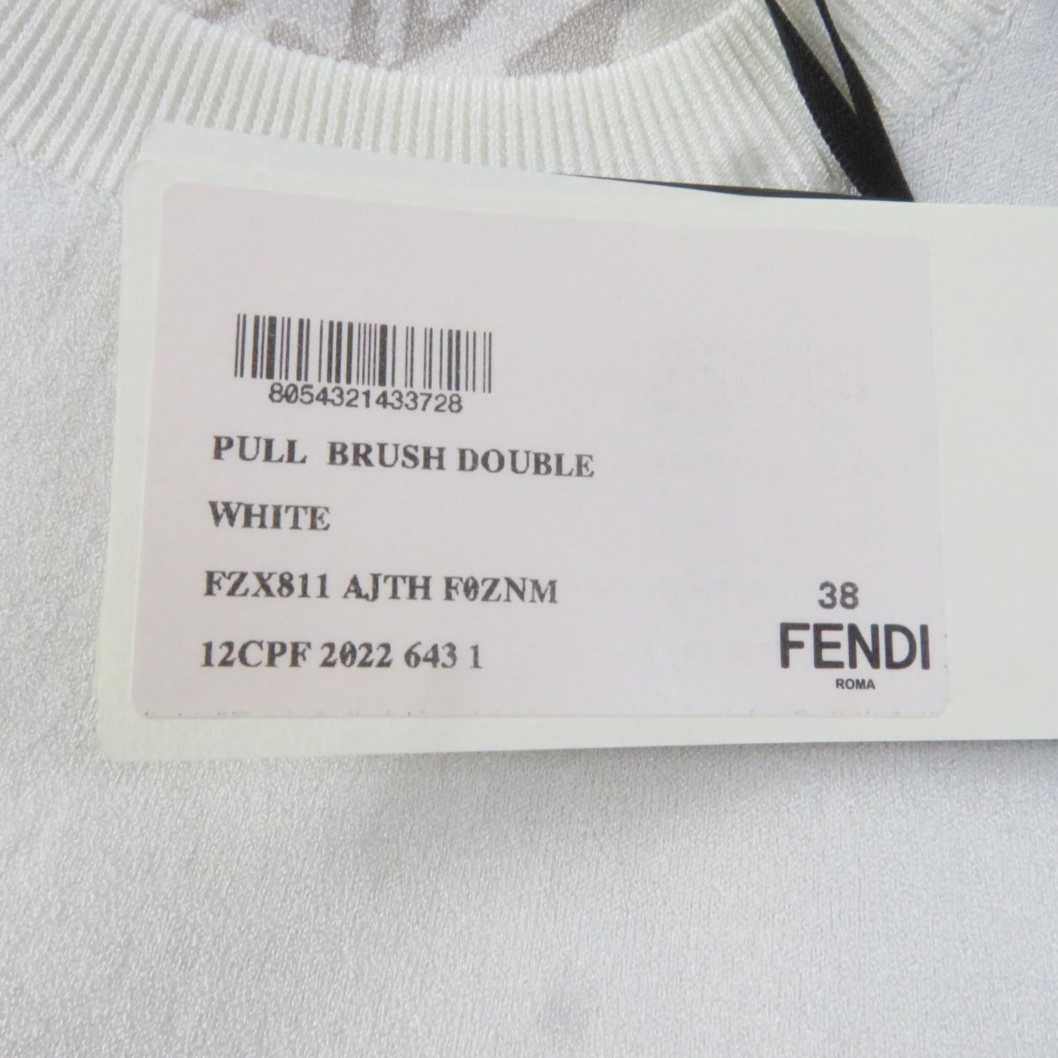 Fendi Rayon Polyester Crew Neck Knit T-Shirt