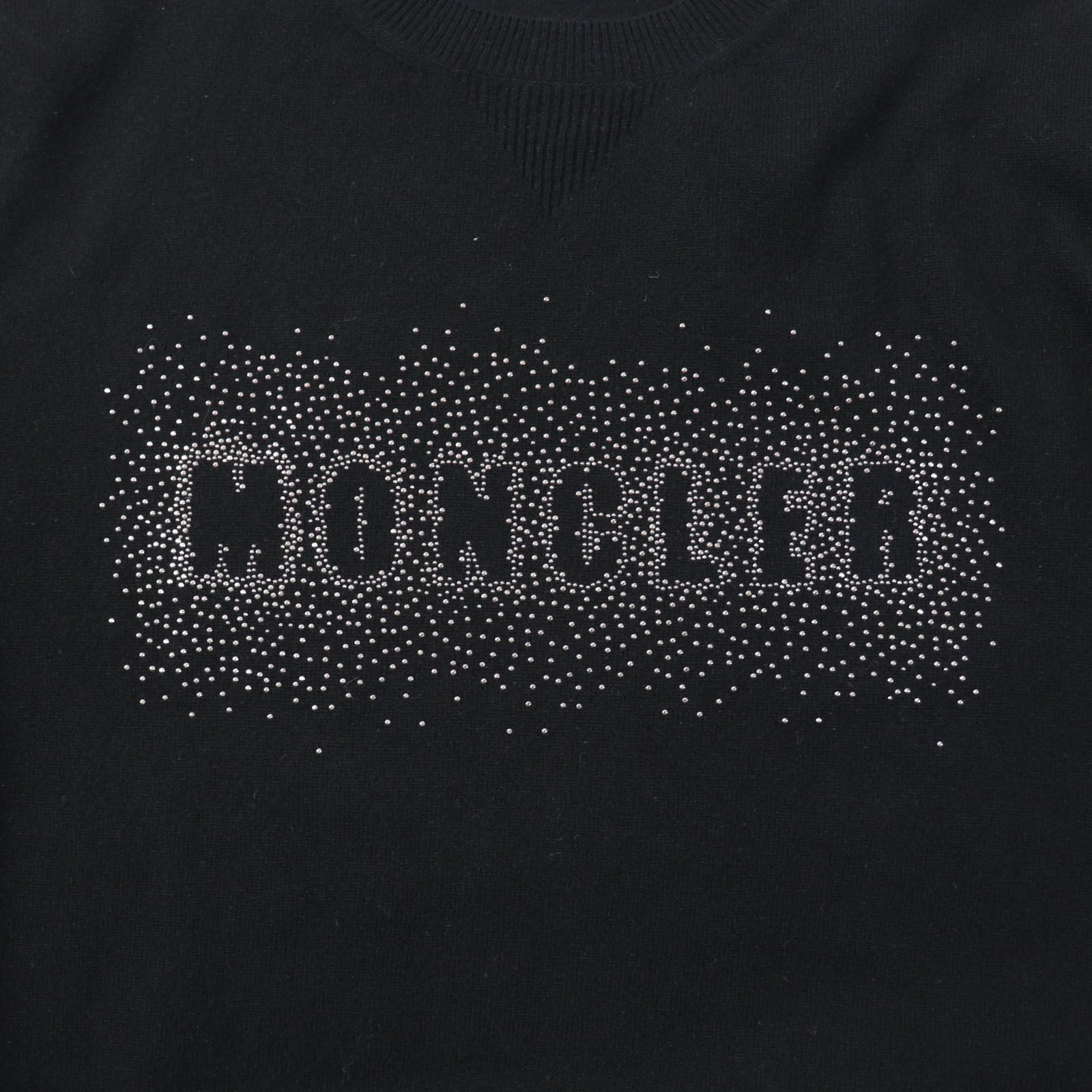 MONCLER Wool Logo Knit Sweater Black XS Women