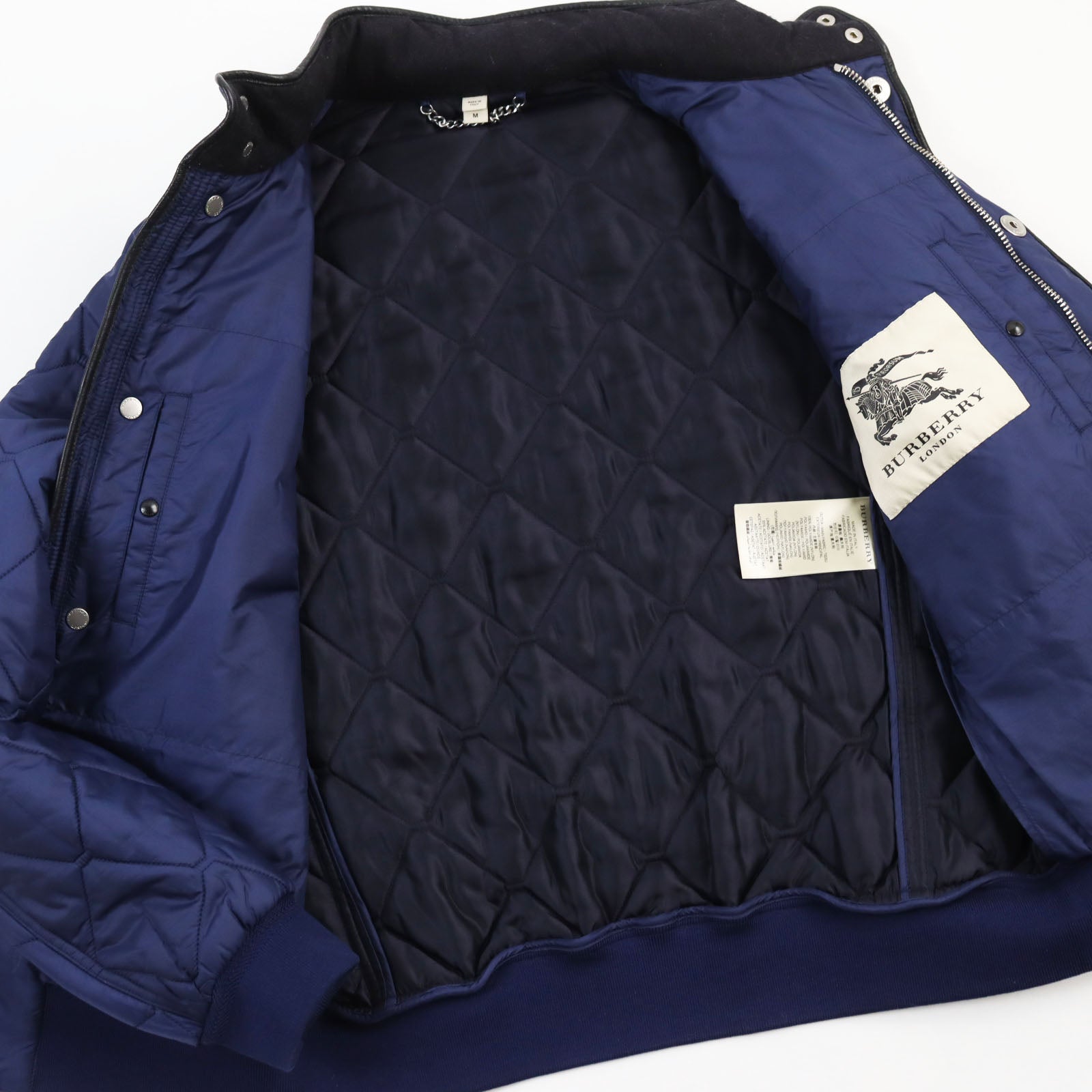 Burberry Nylon Blouson Jacket Blue M