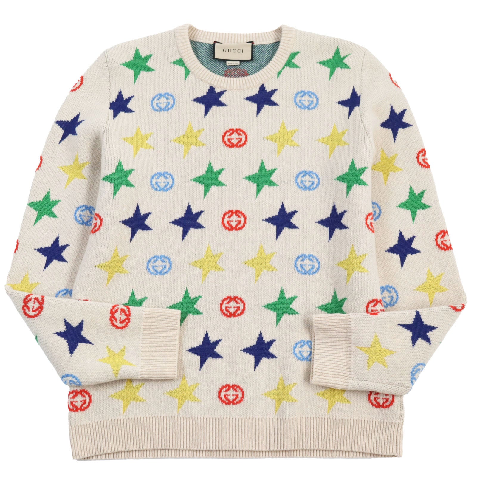 Gucci Star Print Interlocking G Knit Sweater