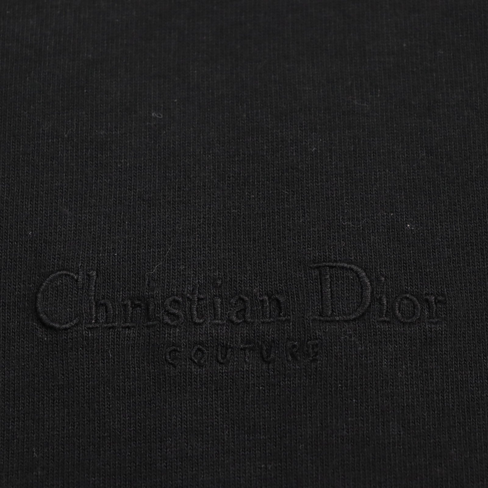 Dior Cotton Embroidered Logo Crew Neck T-Shirt Black M