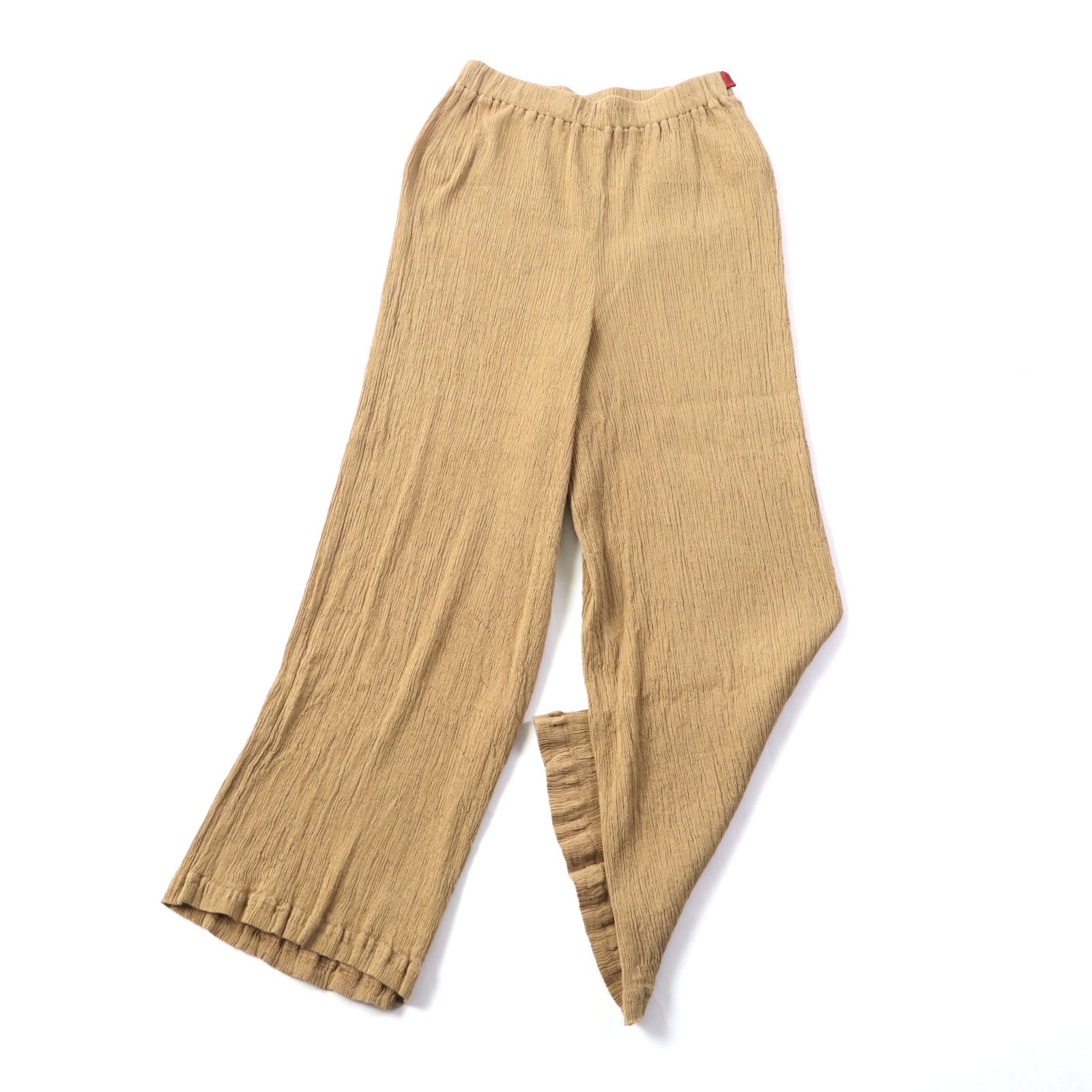 Issey Miyake Cotton Easy Pleated Pants Brown