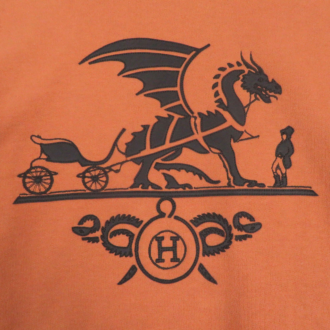 Hermes Exlibris Dragon Lamb Leather Hoodie M