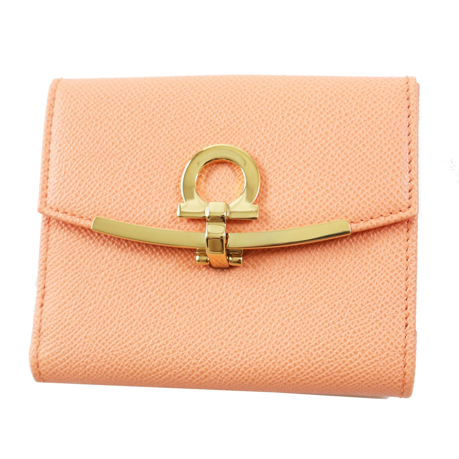 Salvatore Ferragamo Gancini Bifold Wallet Orange