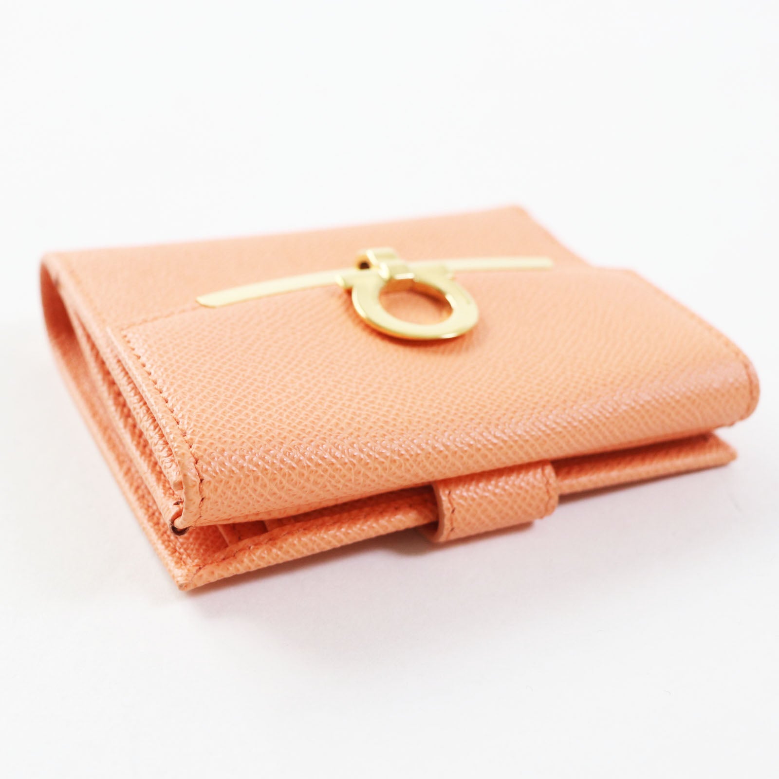 Salvatore Ferragamo Gancini Bifold Wallet Orange