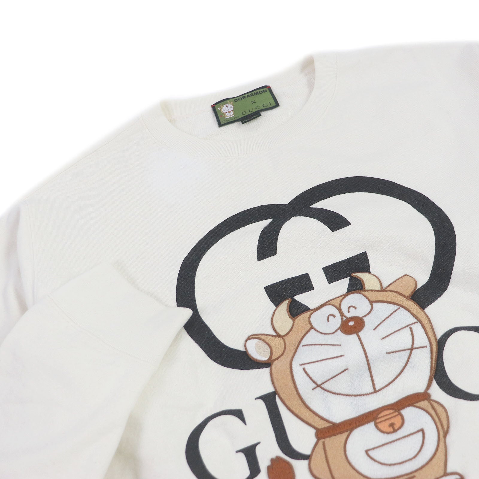 Gucci Doraemon G Embroidery Sweatshirt Ivory L