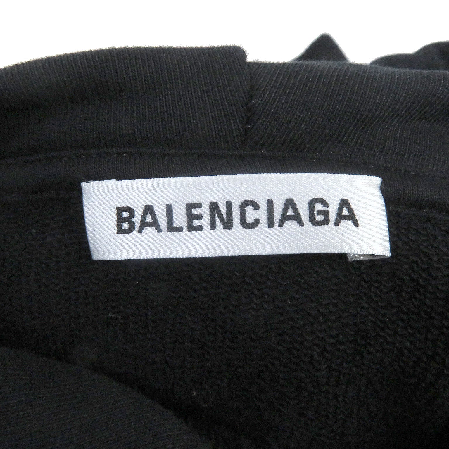 Balenciaga Cotton Logo Print Pullover Hoodie XS