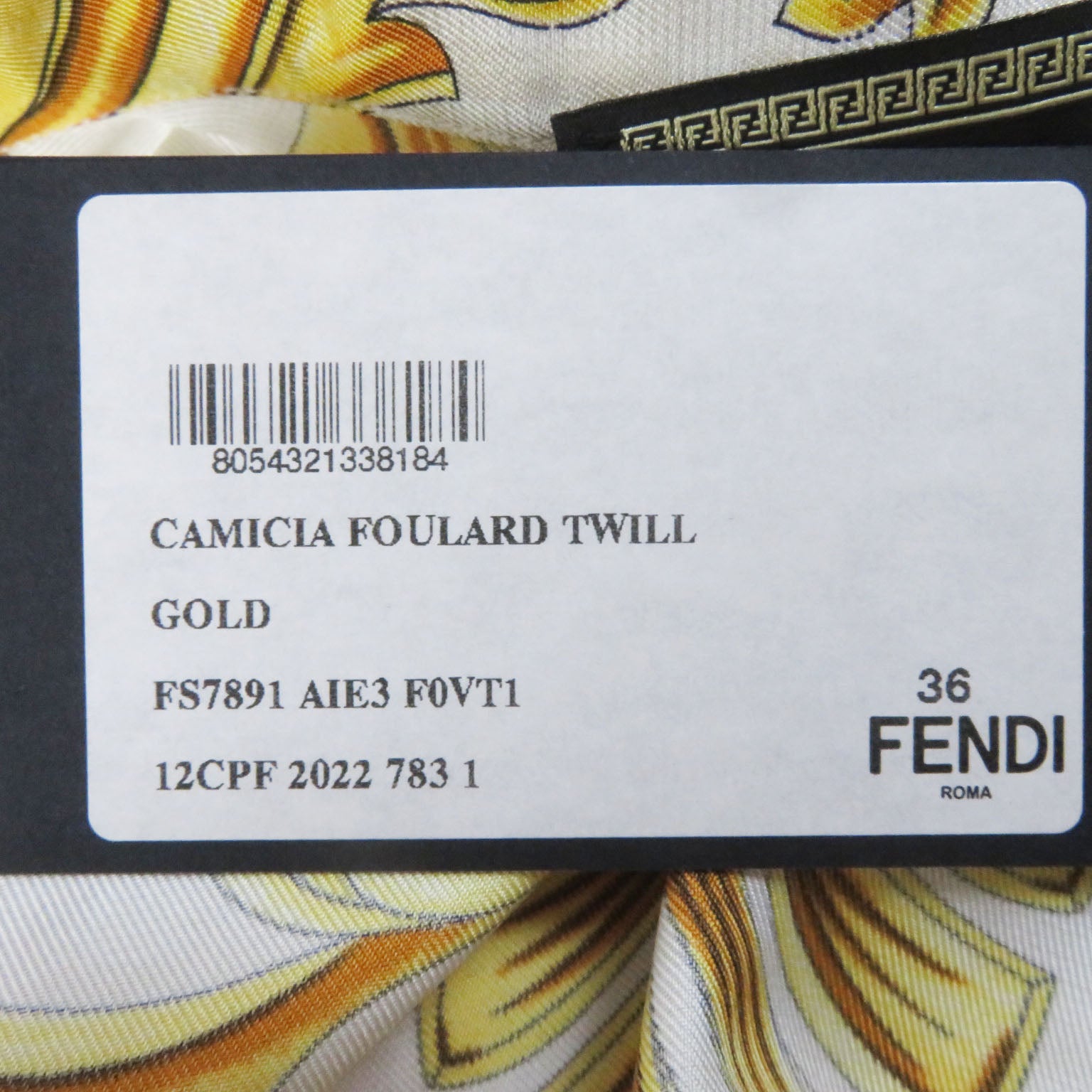 Fendi Silk FF Logo Baroque Shirt FS7891