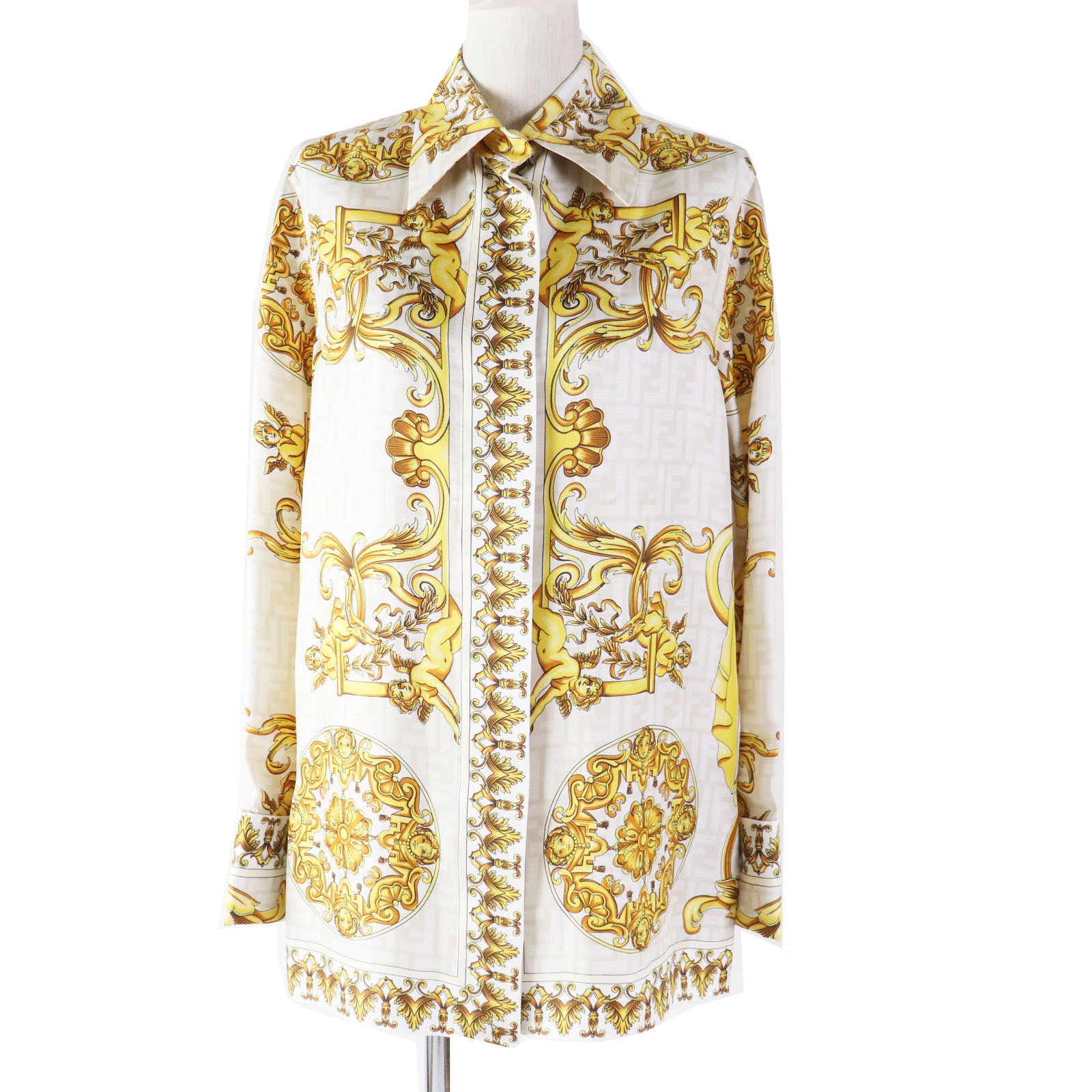 Fendi Silk FF Logo Baroque Shirt FS7891