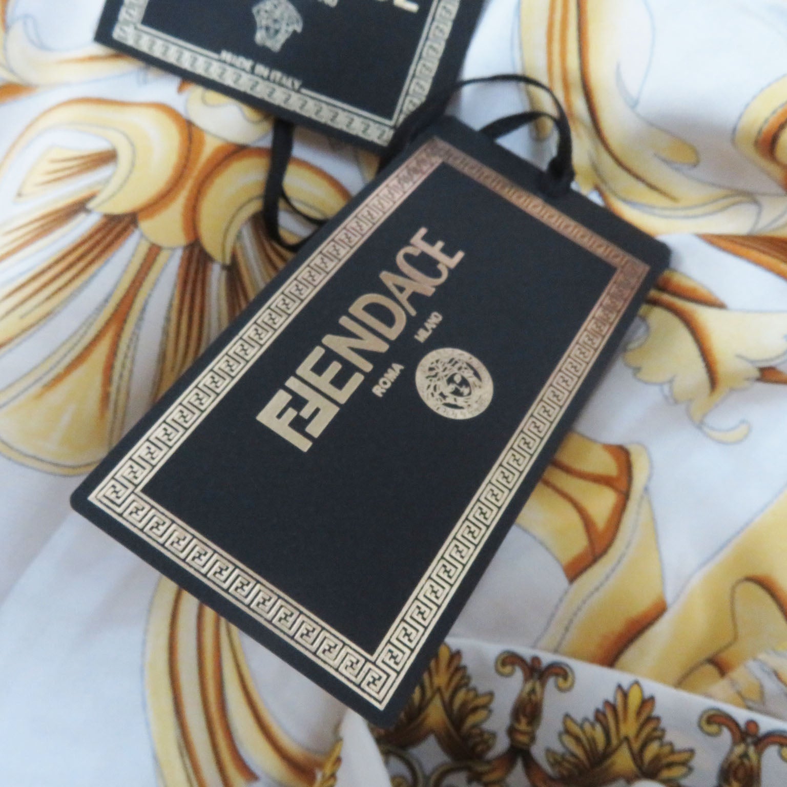 Fendi Silk FF Logo Baroque Shirt FS7891