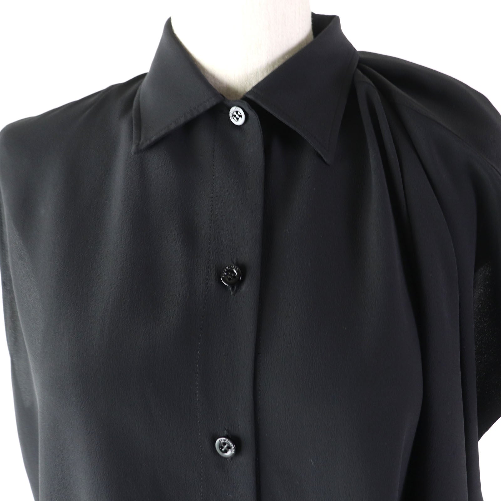 Balenciaga Asymmetric Sleeveless Blouse Black