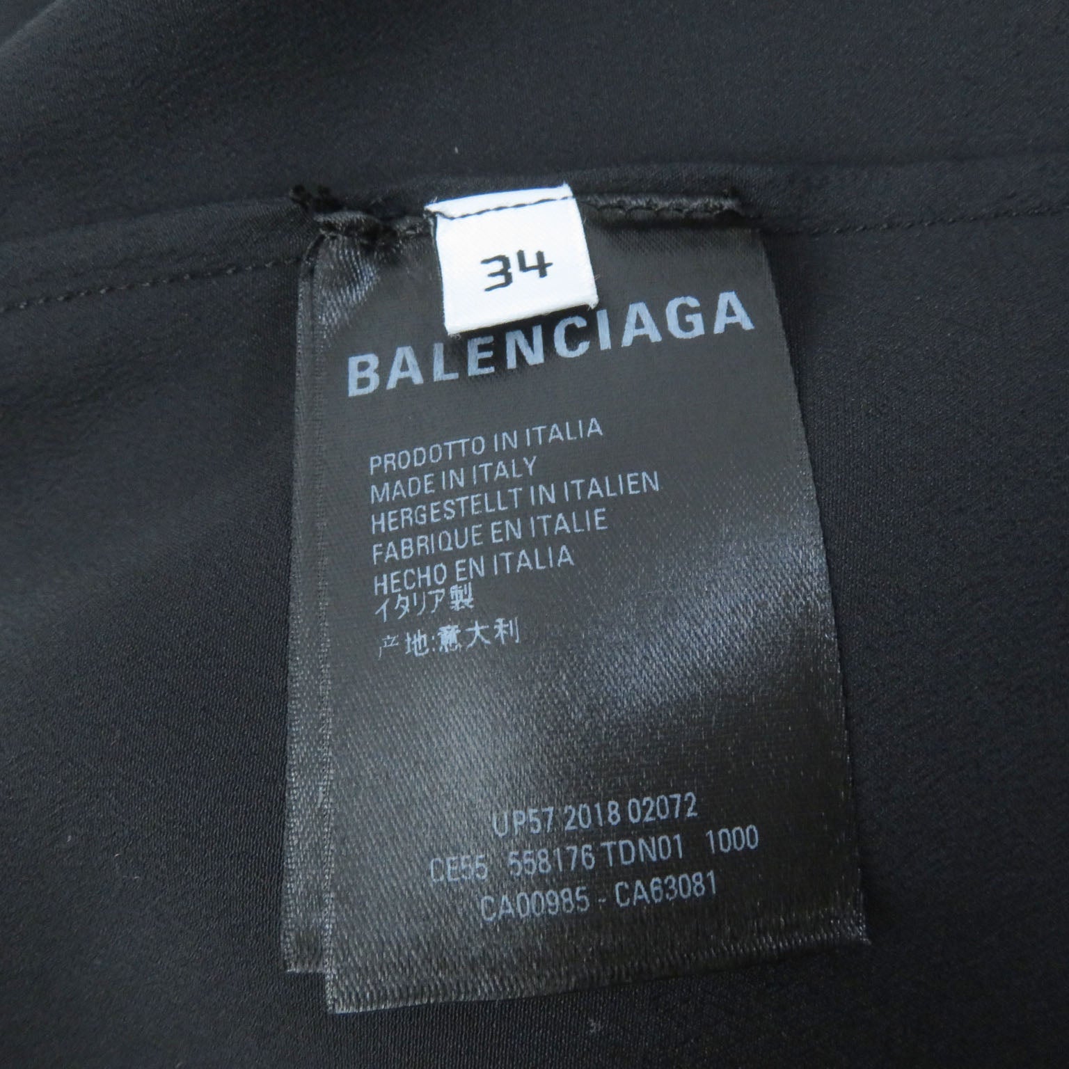 Balenciaga Asymmetric Sleeveless Blouse Black