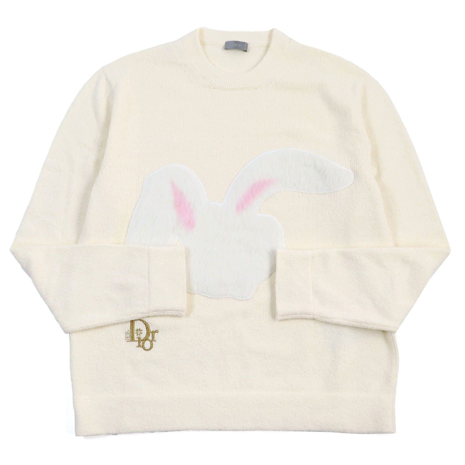 Dior ERL 23 Ivory Knit with Rabbit Patch