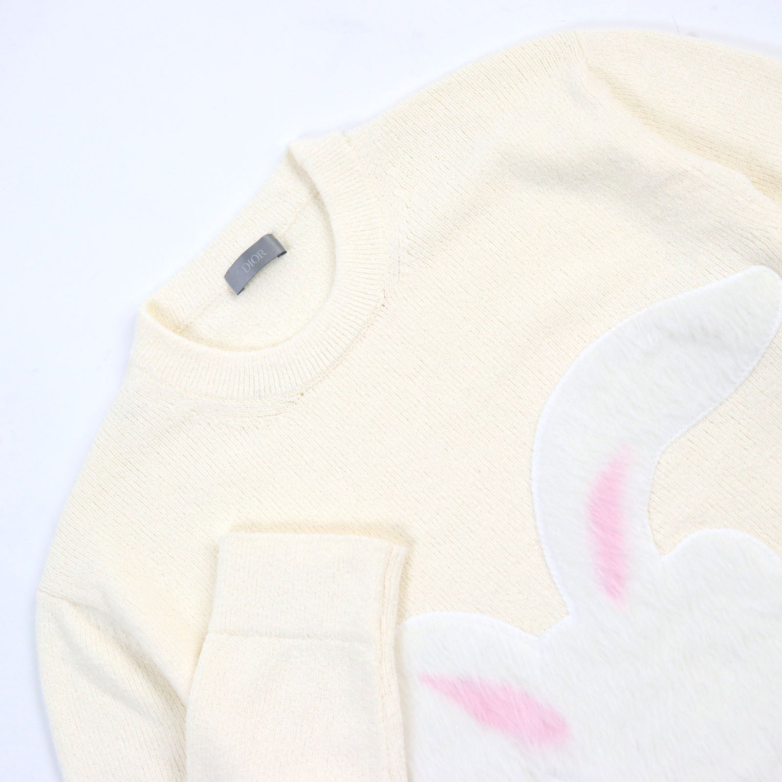 Dior ERL 23 Ivory Knit with Rabbit Patch