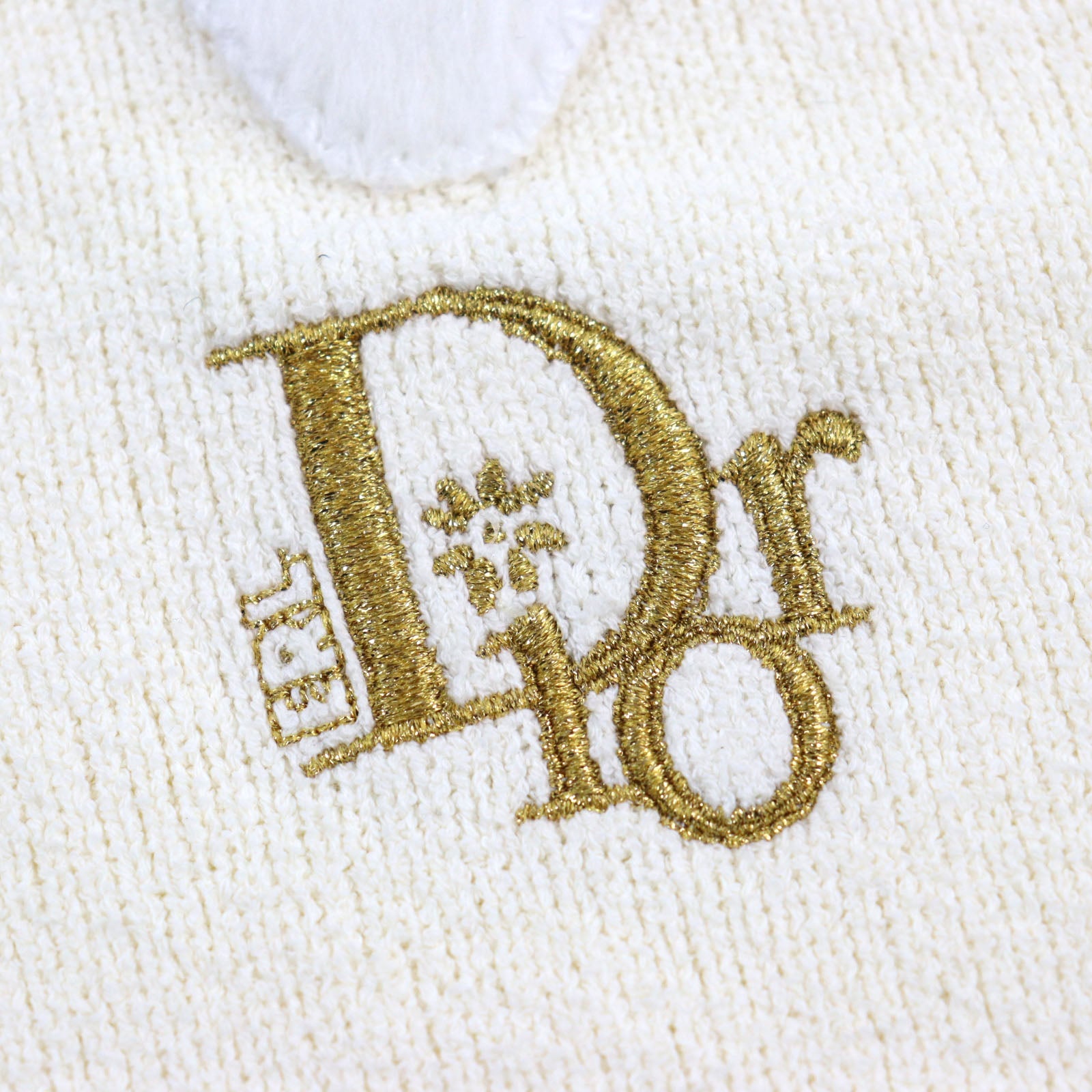 Dior ERL 23 Ivory Knit with Rabbit Patch