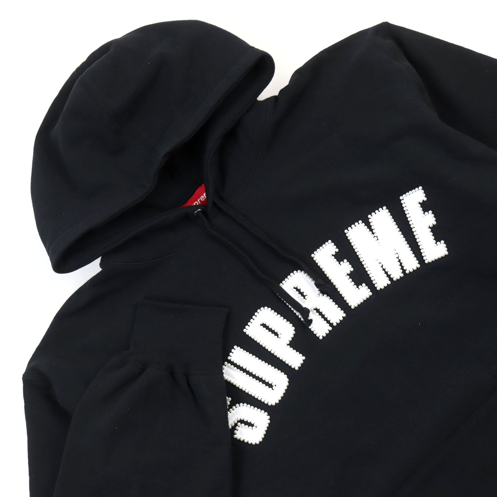 Supreme Pearl Logo Hooded Sweatshirt Black XXL